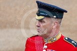 Trooping the Colour 2015: WO1 Garrison Sergeant Major W D G Mott OBE MVO, Welsh Guards, the man in charge of ceremonial events for London District, on his last day at work before retiring from the army. Image #30, 13 June 2015 10:00 Horse Guards Parade, London, UK