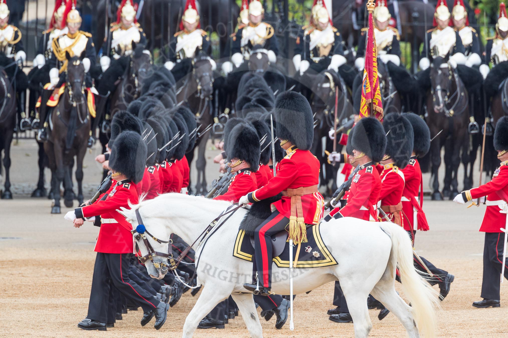 Trooping the Colour 2016.
Horse Guards Parade, Westminster,
London SW1A,
London,
United Kingdom,
on 11 June 2016 at 11:44, image #690