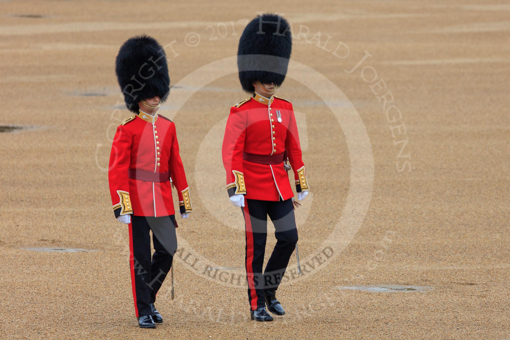 during The Colonel's Review {iptcyear4} (final rehearsal for Trooping the Colour, The Queen's Birthday Parade)  at Horse Guards Parade, Westminster, London, 2 June 2018, 09:54.