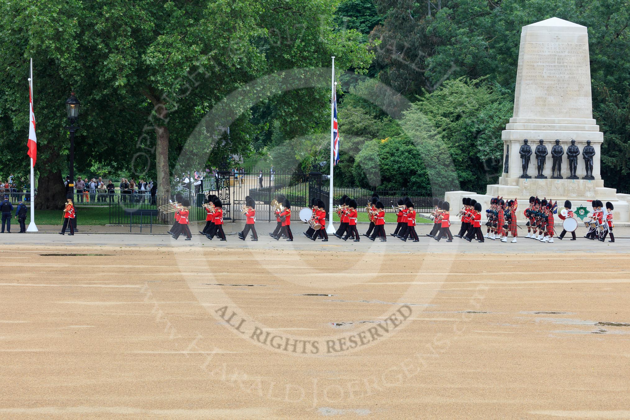 during The Colonel's Review {iptcyear4} (final rehearsal for Trooping the Colour, The Queen's Birthday Parade)  at Horse Guards Parade, Westminster, London, 2 June 2018, 10:16.