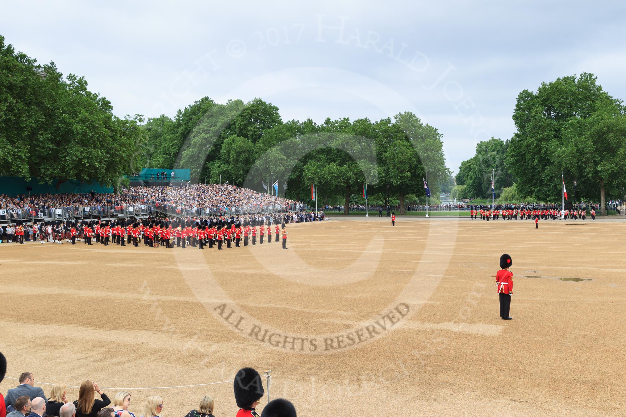 during The Colonel's Review {iptcyear4} (final rehearsal for Trooping the Colour, The Queen's Birthday Parade)  at Horse Guards Parade, Westminster, London, 2 June 2018, 10:26.