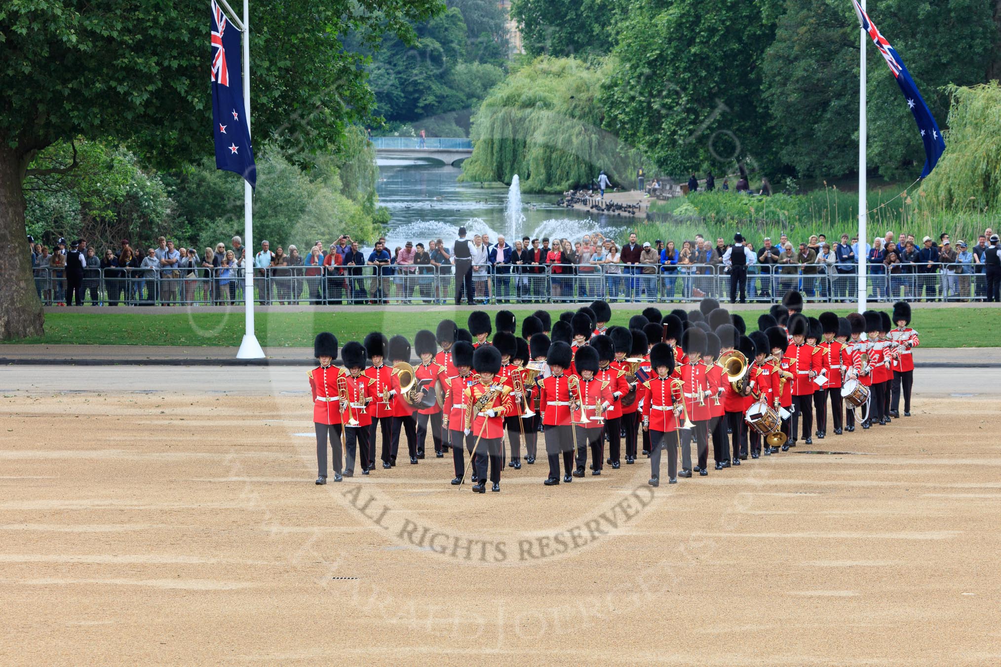 during The Colonel's Review {iptcyear4} (final rehearsal for Trooping the Colour, The Queen's Birthday Parade)  at Horse Guards Parade, Westminster, London, 2 June 2018, 10:26.