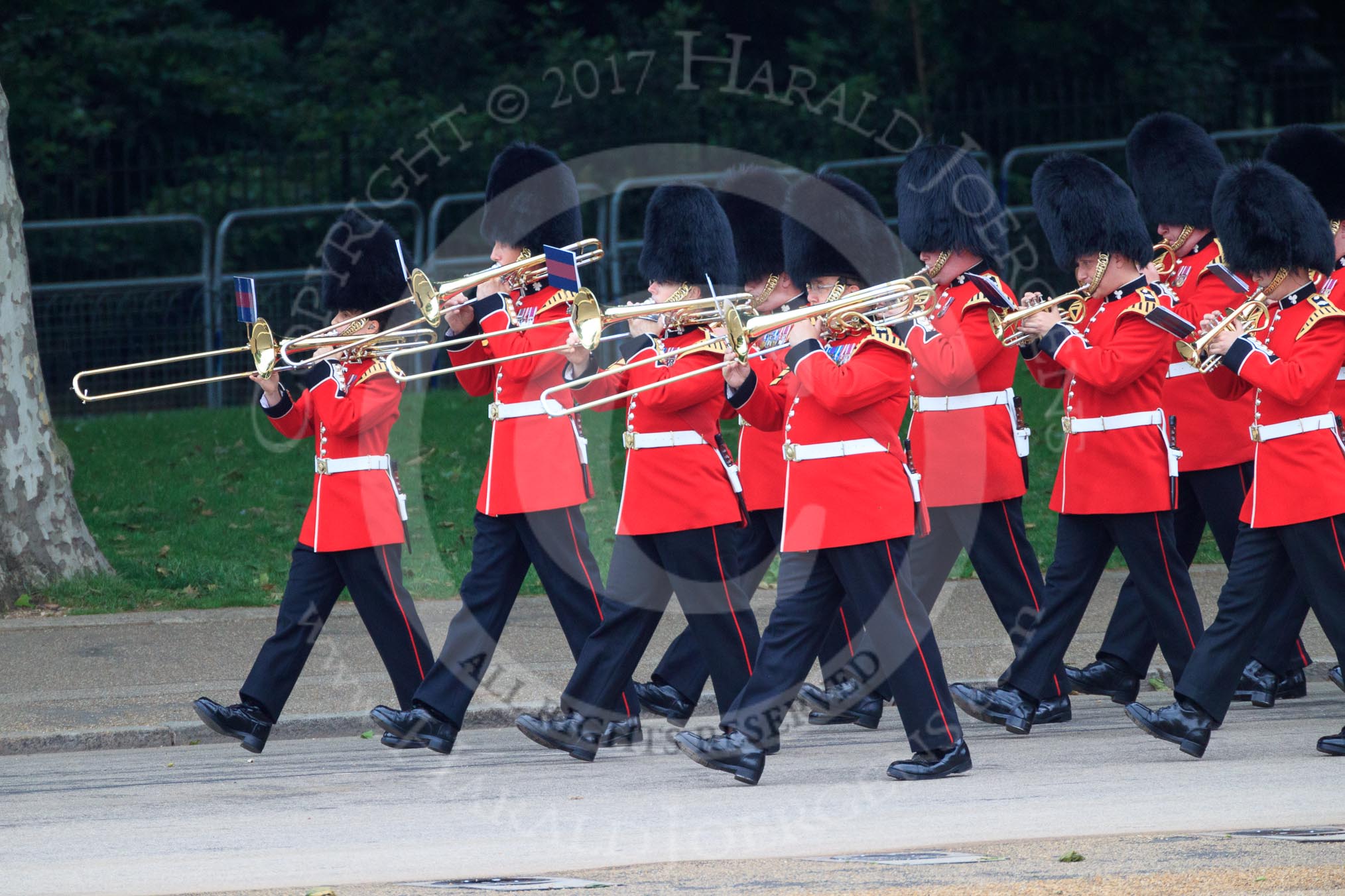 during The Colonel's Review {iptcyear4} (final rehearsal for Trooping the Colour, The Queen's Birthday Parade)  at Horse Guards Parade, Westminster, London, 2 June 2018, 10:28.