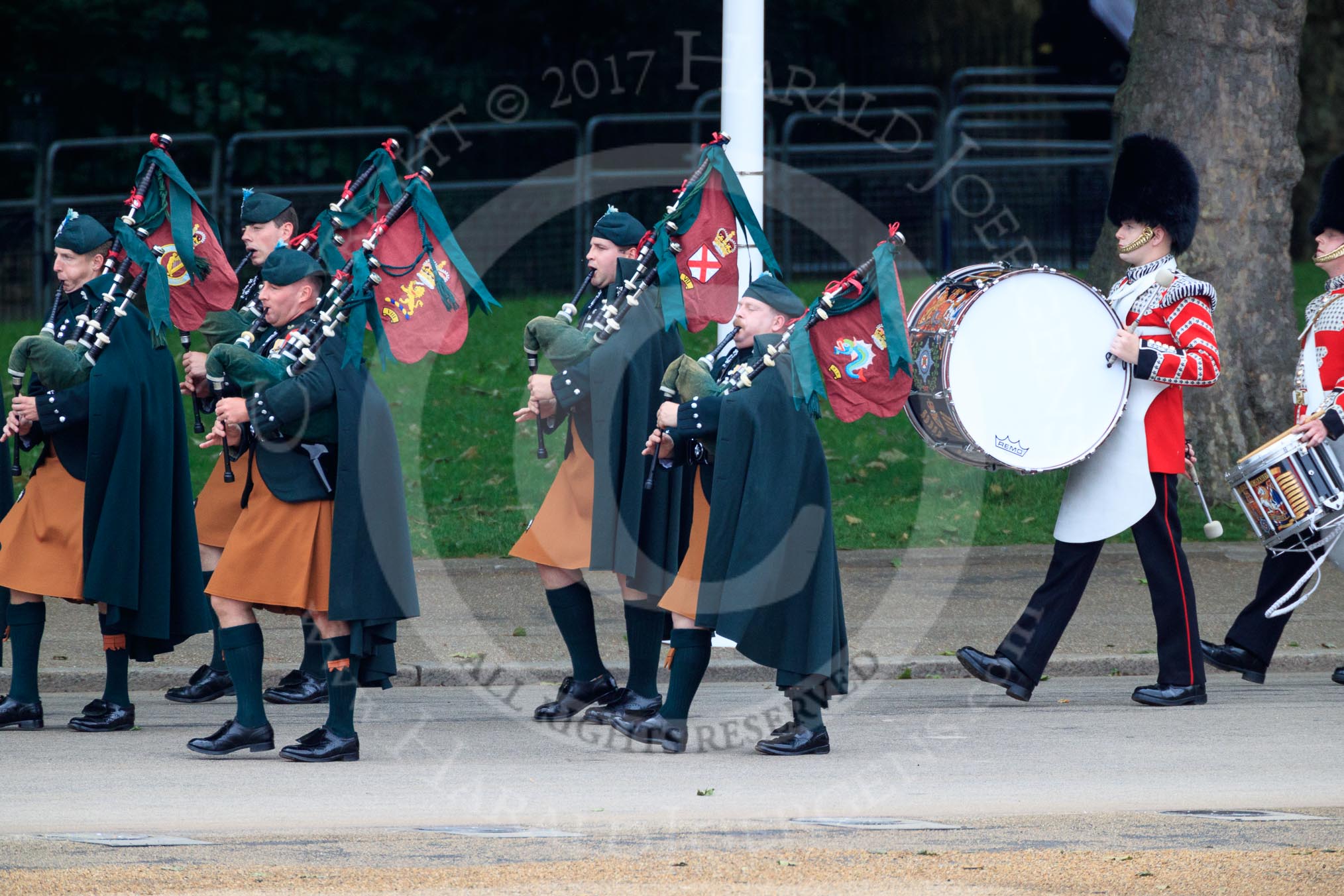 during The Colonel's Review {iptcyear4} (final rehearsal for Trooping the Colour, The Queen's Birthday Parade)  at Horse Guards Parade, Westminster, London, 2 June 2018, 10:28.