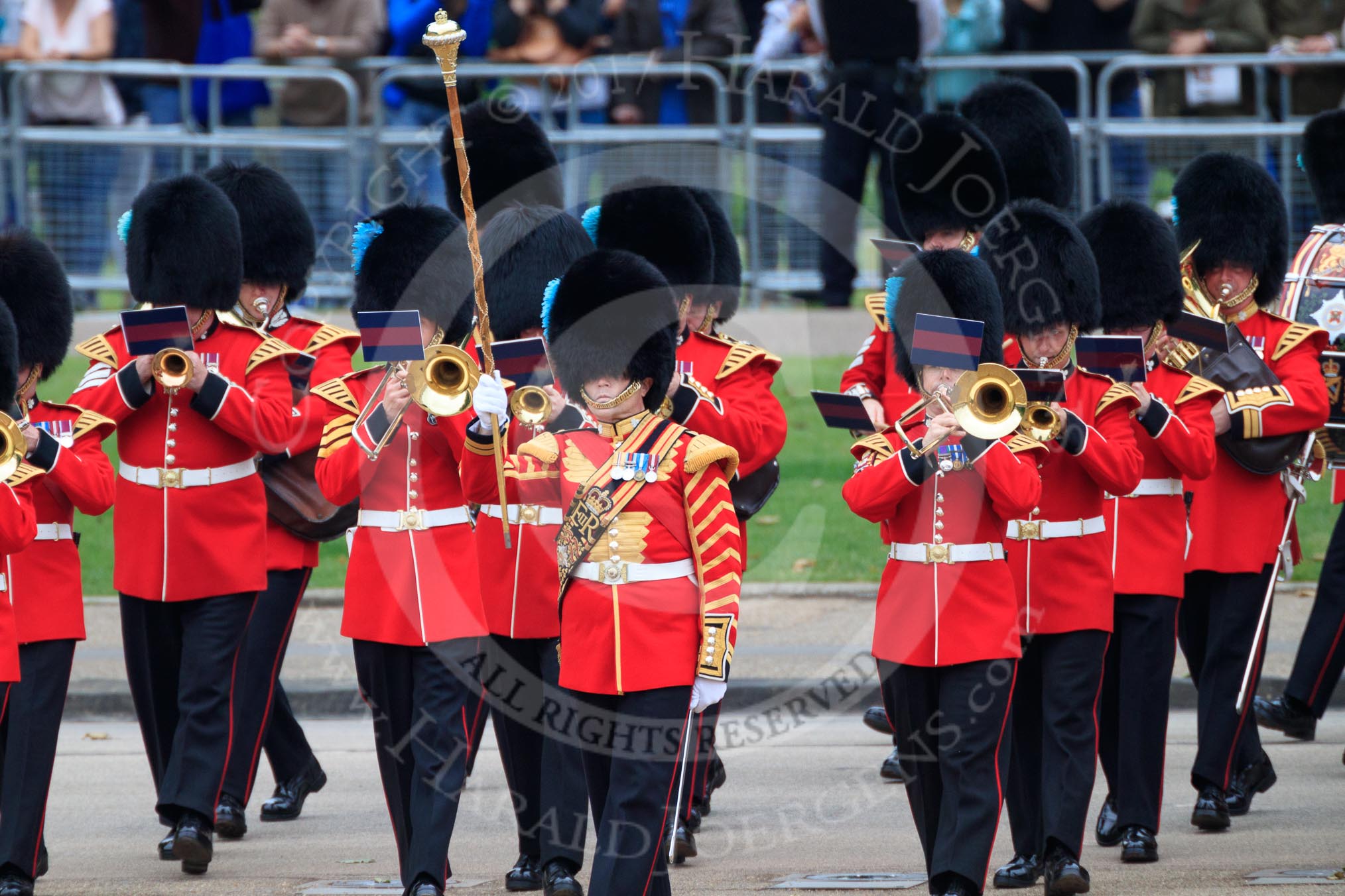 during The Colonel's Review {iptcyear4} (final rehearsal for Trooping the Colour, The Queen's Birthday Parade)  at Horse Guards Parade, Westminster, London, 2 June 2018, 10:29.