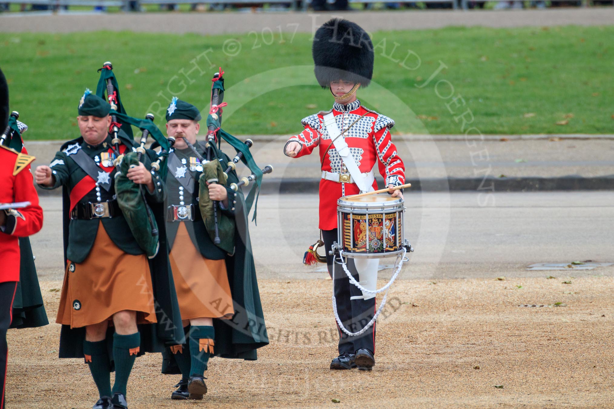 during The Colonel's Review {iptcyear4} (final rehearsal for Trooping the Colour, The Queen's Birthday Parade)  at Horse Guards Parade, Westminster, London, 2 June 2018, 10:29.