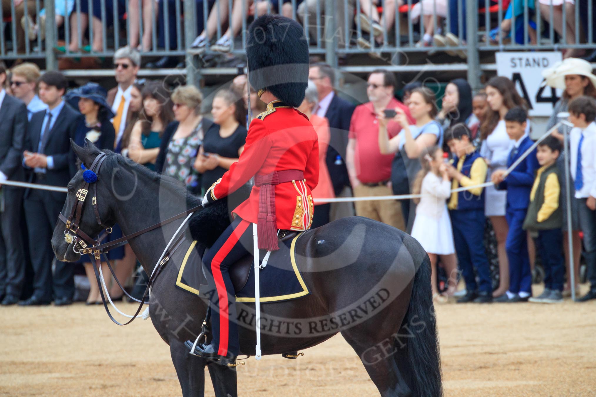 during The Colonel's Review {iptcyear4} (final rehearsal for Trooping the Colour, The Queen's Birthday Parade)  at Horse Guards Parade, Westminster, London, 2 June 2018, 10:44.
