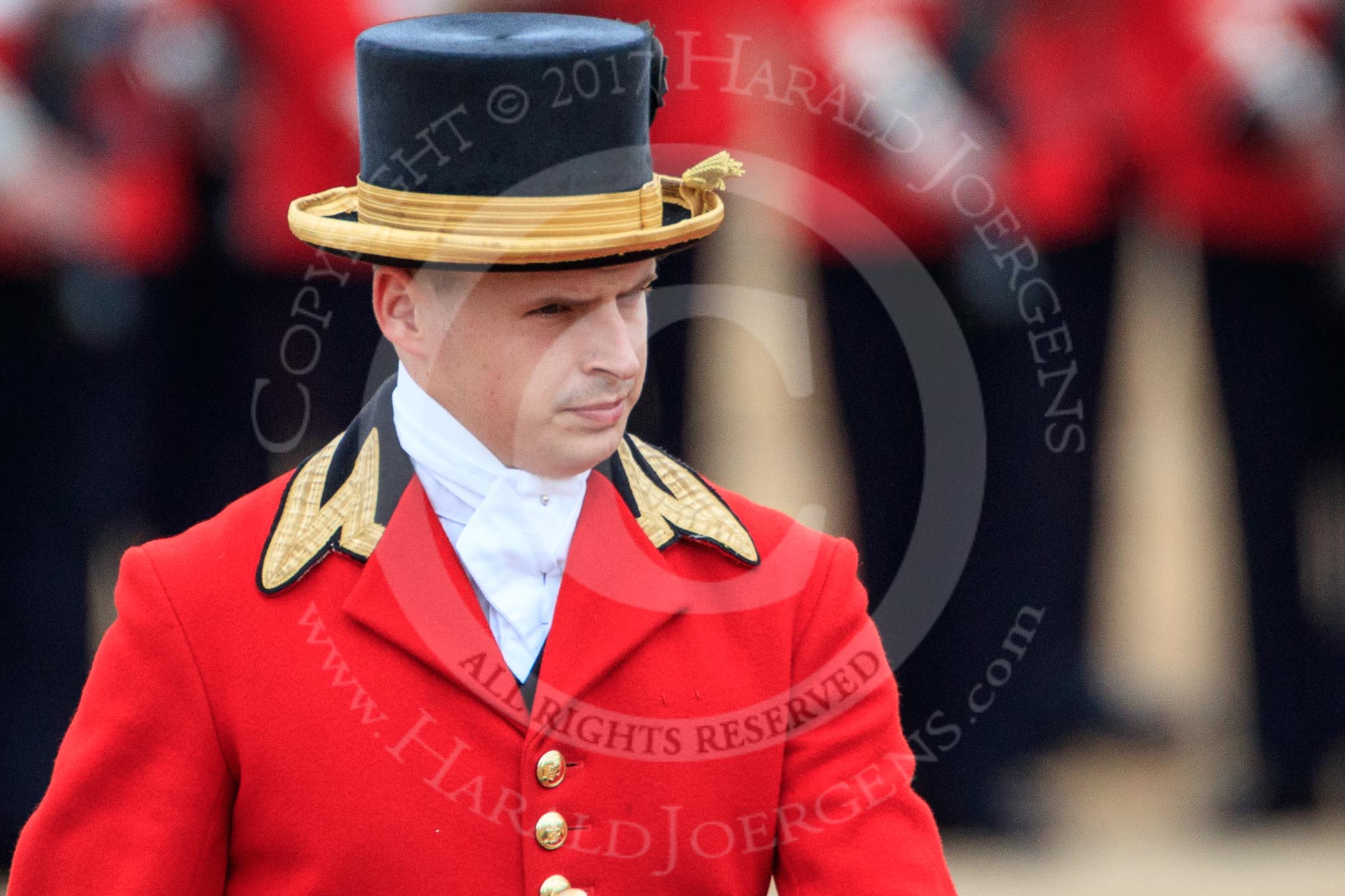 during The Colonel's Review {iptcyear4} (final rehearsal for Trooping the Colour, The Queen's Birthday Parade)  at Horse Guards Parade, Westminster, London, 2 June 2018, 10:50.