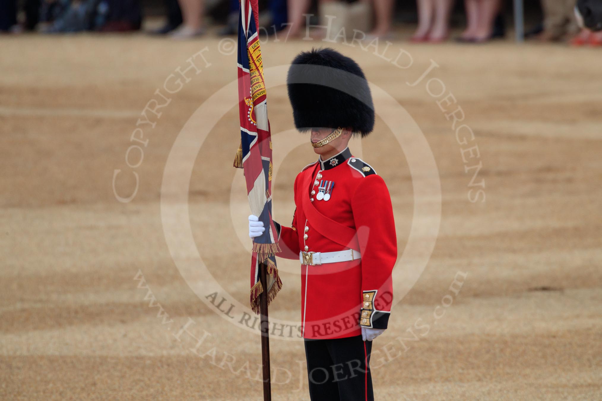 during The Colonel's Review {iptcyear4} (final rehearsal for Trooping the Colour, The Queen's Birthday Parade)  at Horse Guards Parade, Westminster, London, 2 June 2018, 10:57.