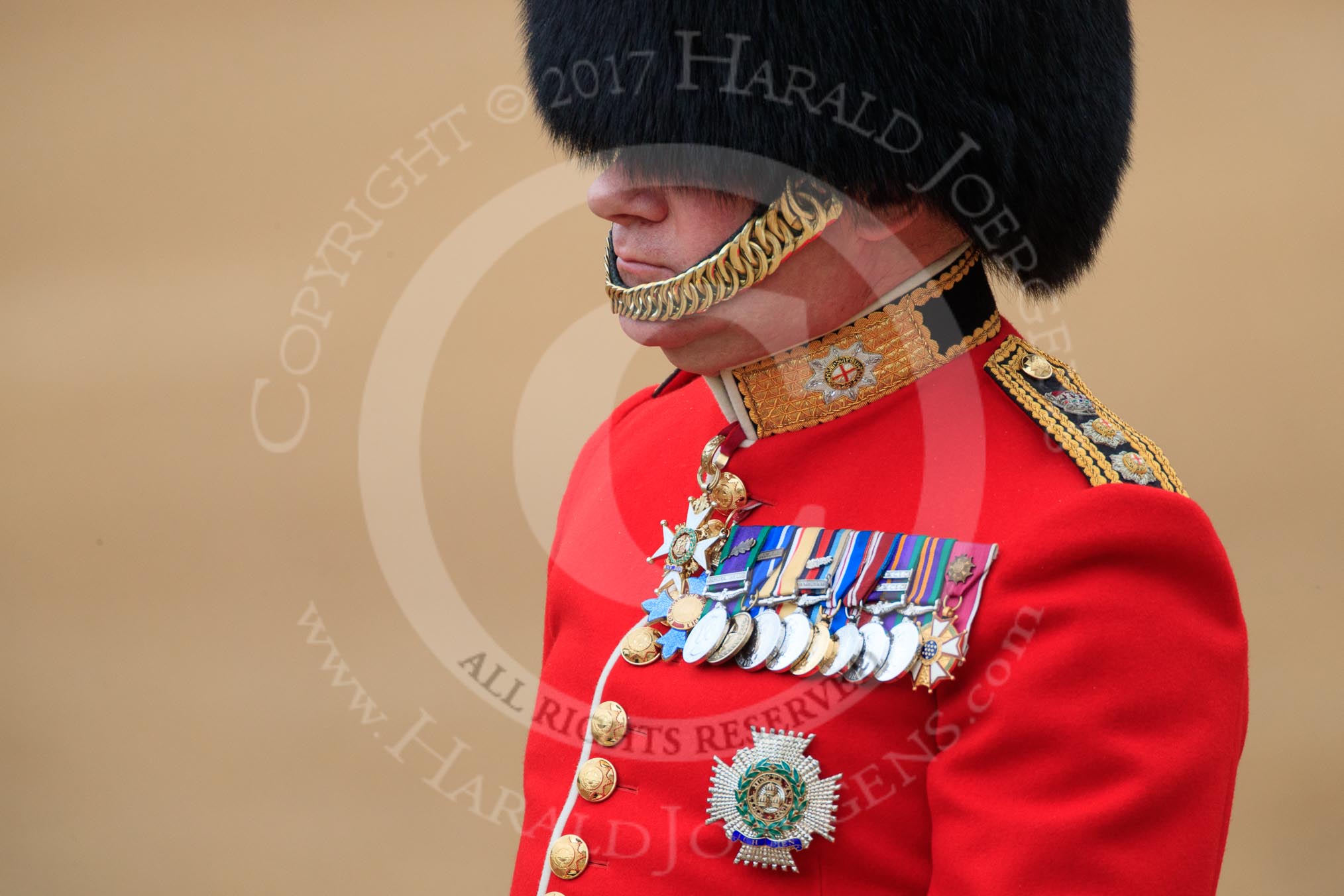 during The Colonel's Review {iptcyear4} (final rehearsal for Trooping the Colour, The Queen's Birthday Parade)  at Horse Guards Parade, Westminster, London, 2 June 2018, 11:00.