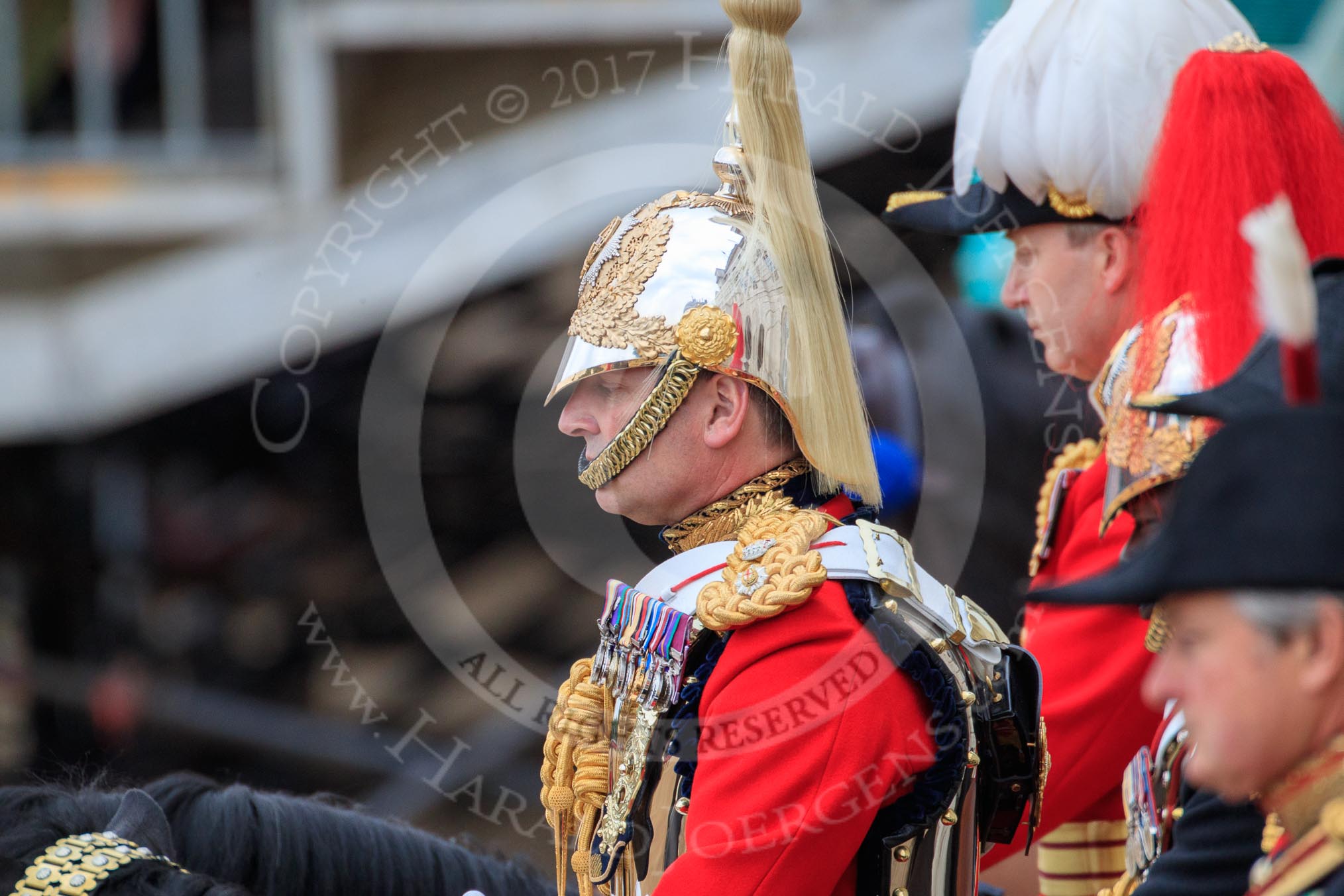 during The Colonel's Review {iptcyear4} (final rehearsal for Trooping the Colour, The Queen's Birthday Parade)  at Horse Guards Parade, Westminster, London, 2 June 2018, 11:07.
