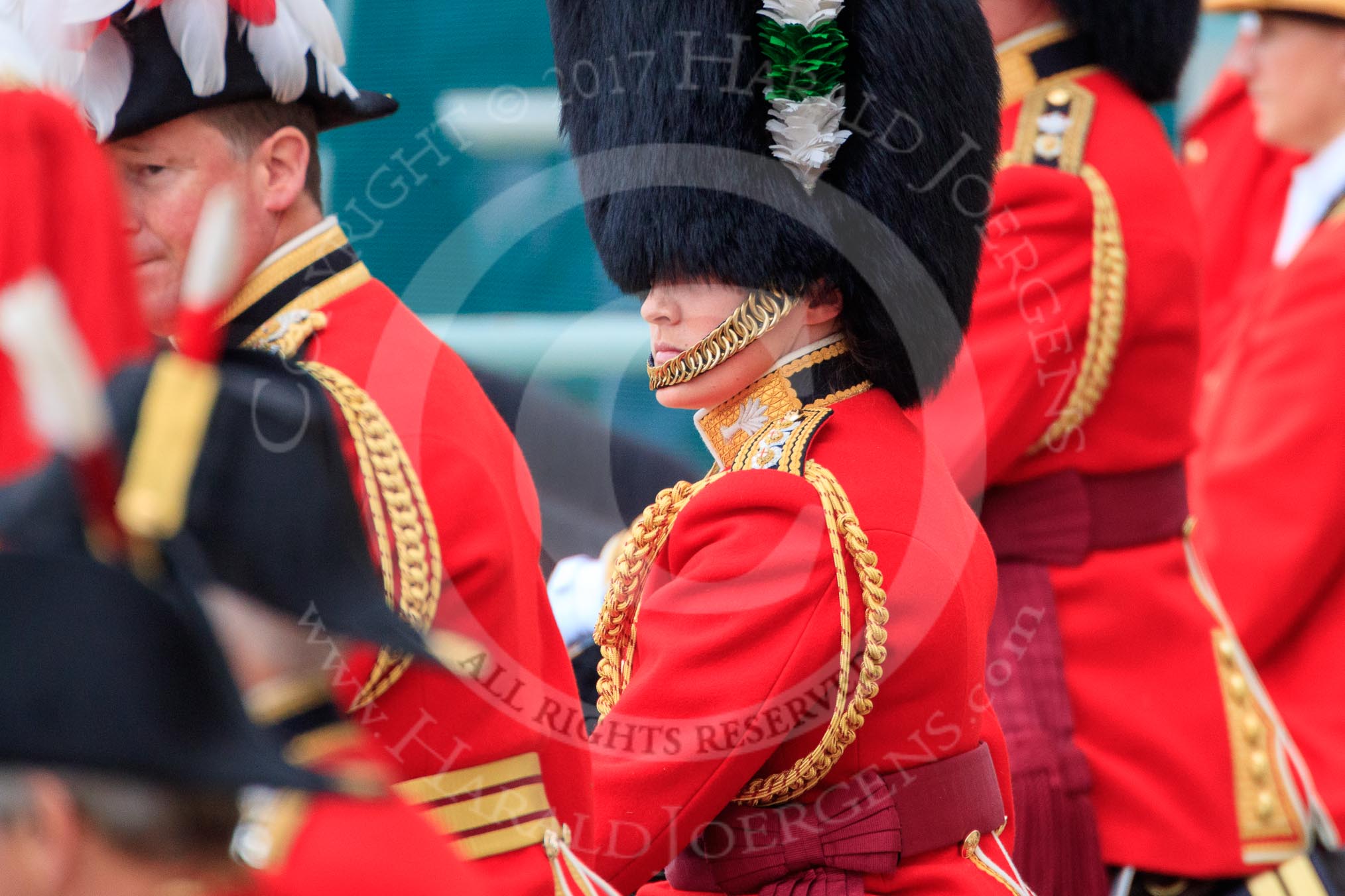 during The Colonel's Review {iptcyear4} (final rehearsal for Trooping the Colour, The Queen's Birthday Parade)  at Horse Guards Parade, Westminster, London, 2 June 2018, 11:07.
