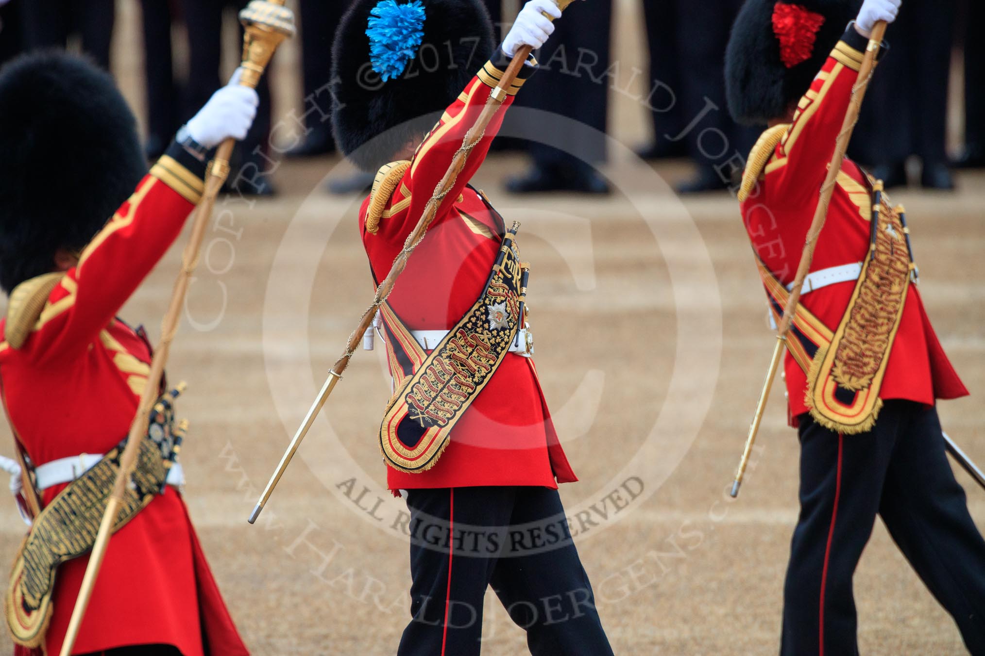 during The Colonel's Review {iptcyear4} (final rehearsal for Trooping the Colour, The Queen's Birthday Parade)  at Horse Guards Parade, Westminster, London, 2 June 2018, 11:08.