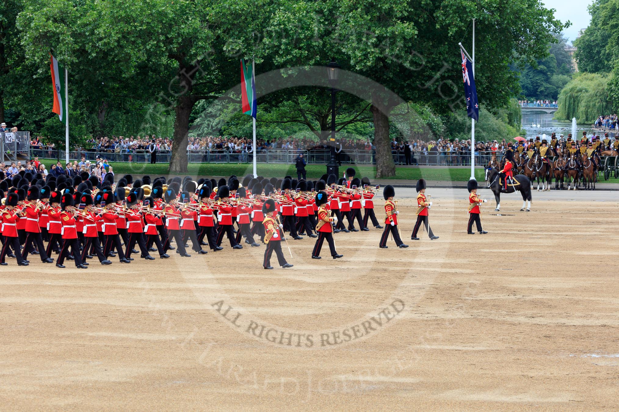 during The Colonel's Review {iptcyear4} (final rehearsal for Trooping the Colour, The Queen's Birthday Parade)  at Horse Guards Parade, Westminster, London, 2 June 2018, 11:32.