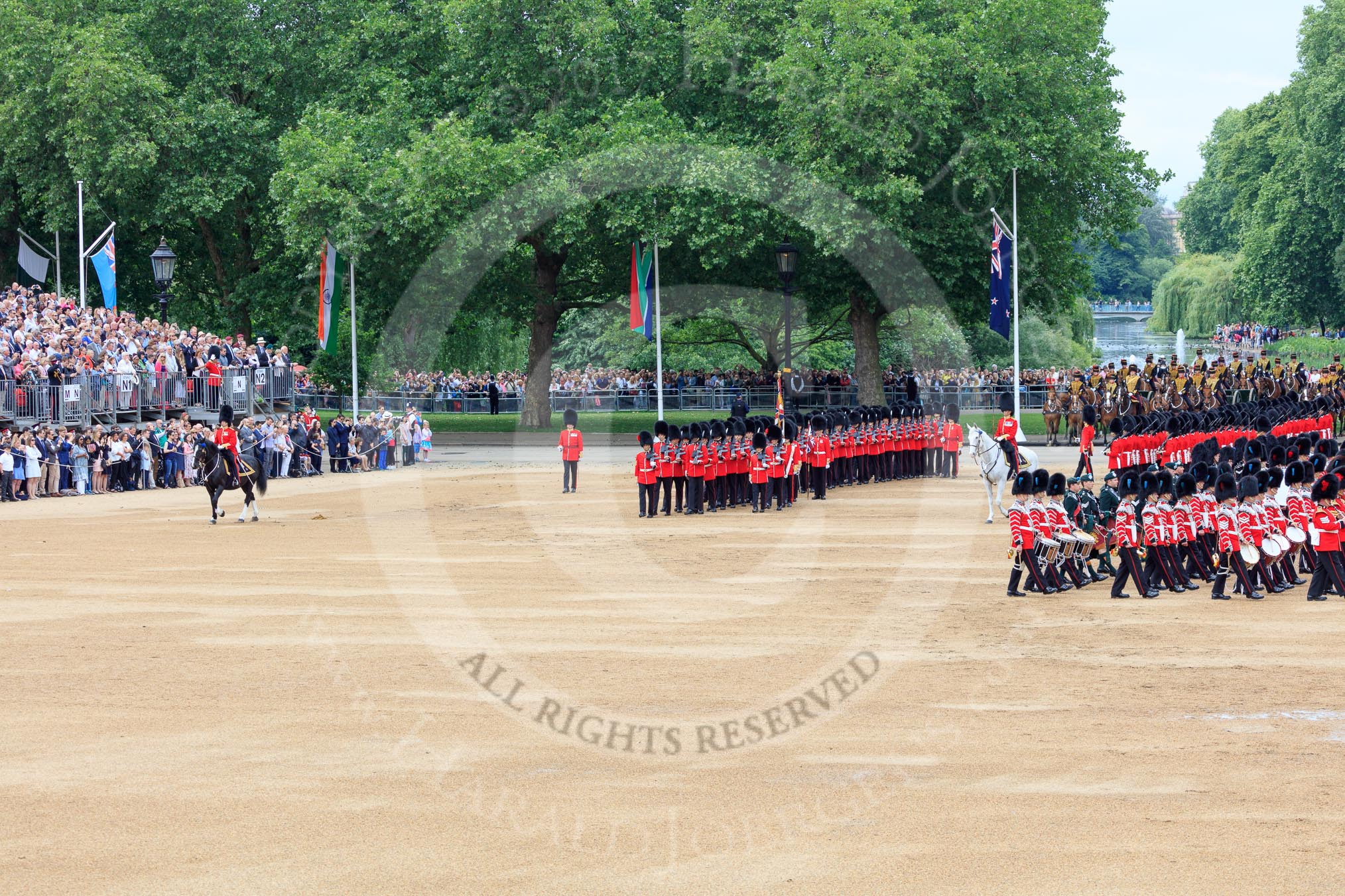 during The Colonel's Review {iptcyear4} (final rehearsal for Trooping the Colour, The Queen's Birthday Parade)  at Horse Guards Parade, Westminster, London, 2 June 2018, 11:33.