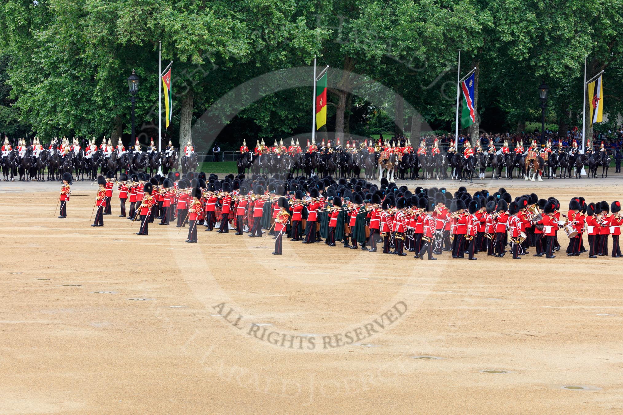 during The Colonel's Review {iptcyear4} (final rehearsal for Trooping the Colour, The Queen's Birthday Parade)  at Horse Guards Parade, Westminster, London, 2 June 2018, 11:34.