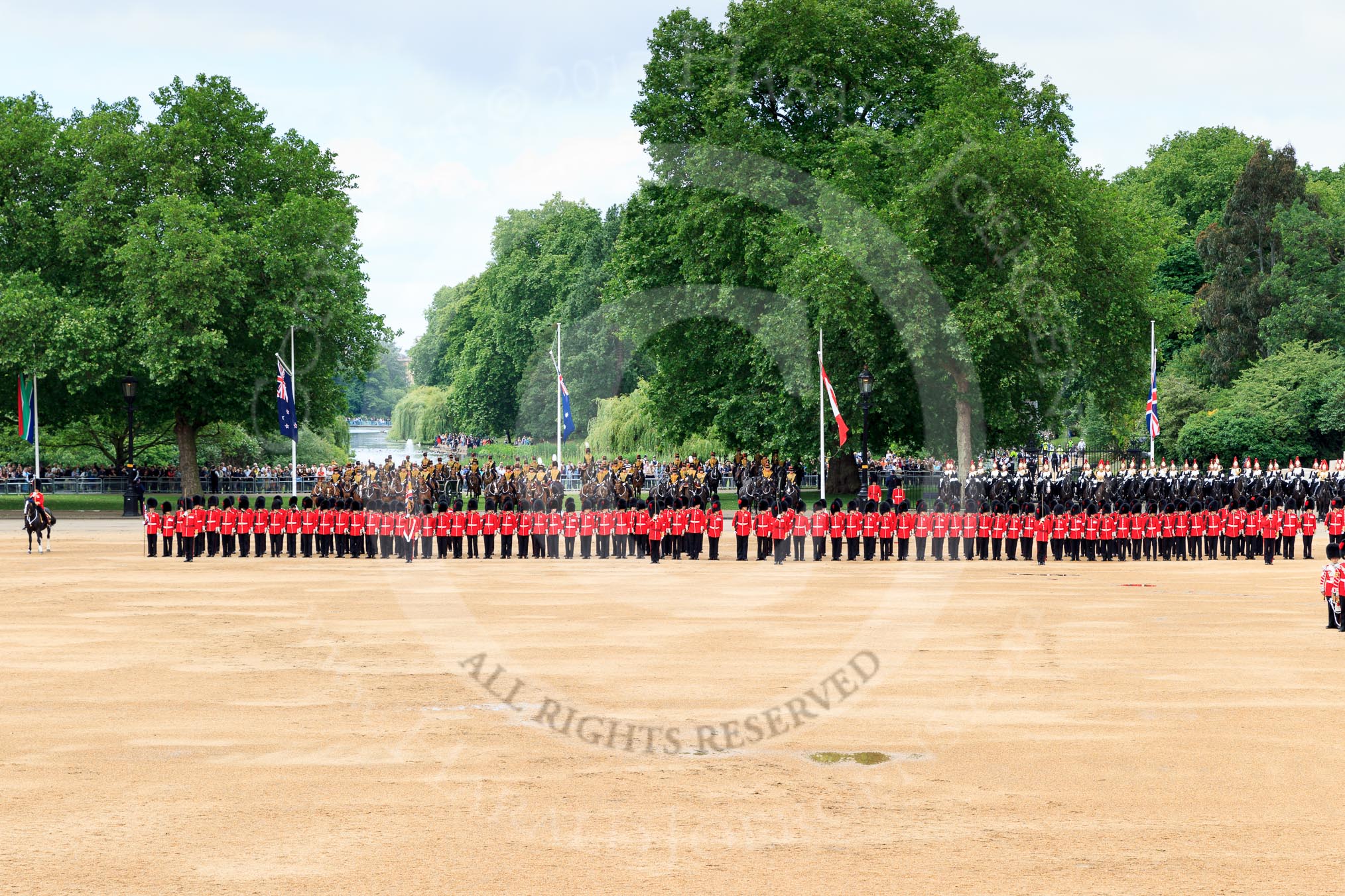 during The Colonel's Review {iptcyear4} (final rehearsal for Trooping the Colour, The Queen's Birthday Parade)  at Horse Guards Parade, Westminster, London, 2 June 2018, 11:53.