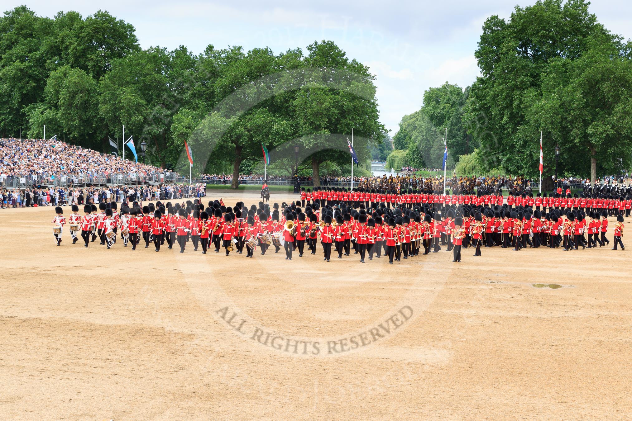 during The Colonel's Review {iptcyear4} (final rehearsal for Trooping the Colour, The Queen's Birthday Parade)  at Horse Guards Parade, Westminster, London, 2 June 2018, 11:54.