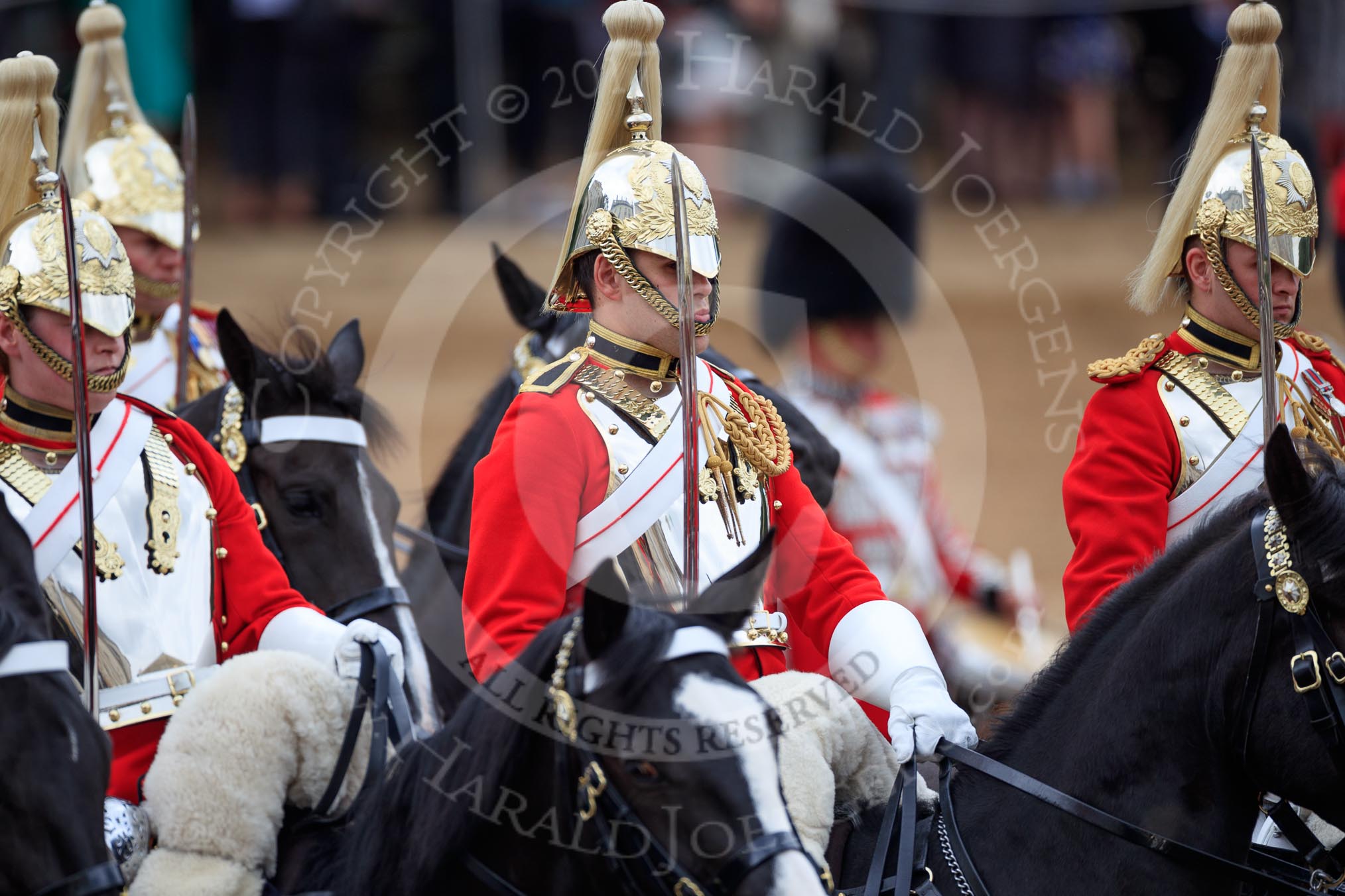 during The Colonel's Review {iptcyear4} (final rehearsal for Trooping the Colour, The Queen's Birthday Parade)  at Horse Guards Parade, Westminster, London, 2 June 2018, 11:59.