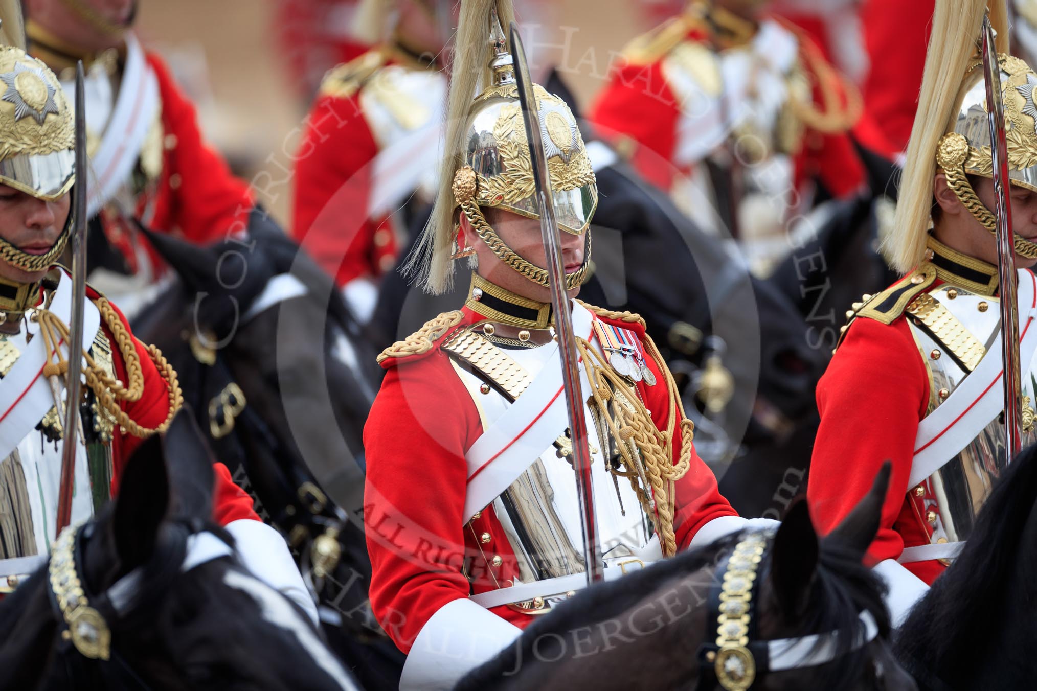 during The Colonel's Review {iptcyear4} (final rehearsal for Trooping the Colour, The Queen's Birthday Parade)  at Horse Guards Parade, Westminster, London, 2 June 2018, 11:59.