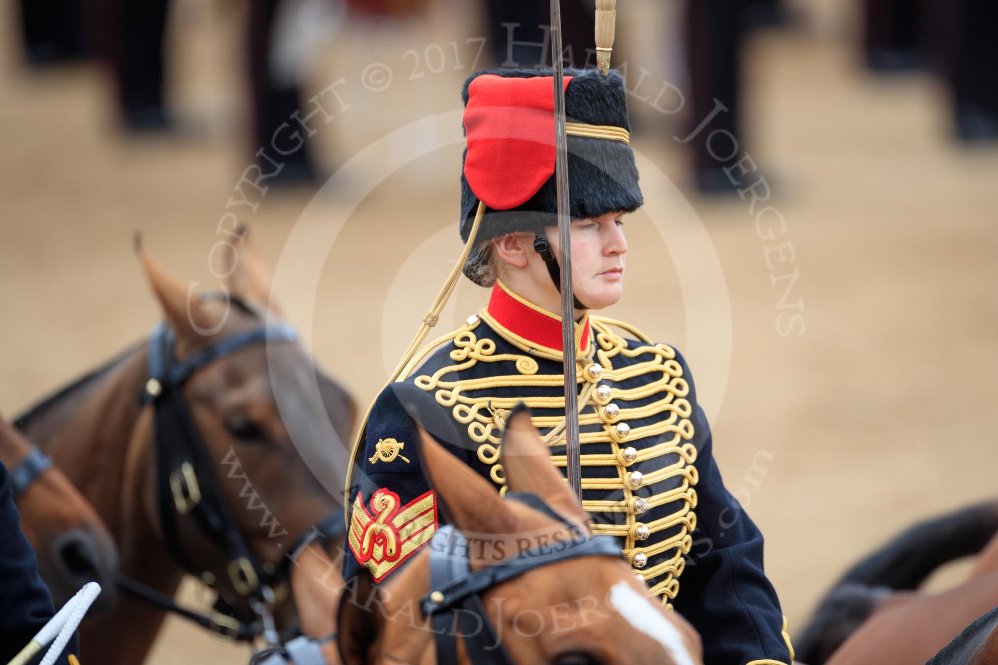 during The Colonel's Review {iptcyear4} (final rehearsal for Trooping the Colour, The Queen's Birthday Parade)  at Horse Guards Parade, Westminster, London, 2 June 2018, 12:01.