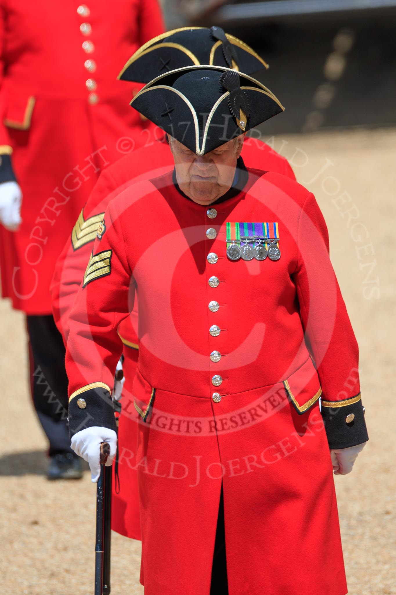 during The Colonel's Review {iptcyear4} (final rehearsal for Trooping the Colour, The Queen's Birthday Parade)  at Horse Guards Parade, Westminster, London, 2 June 2018, 12:18.