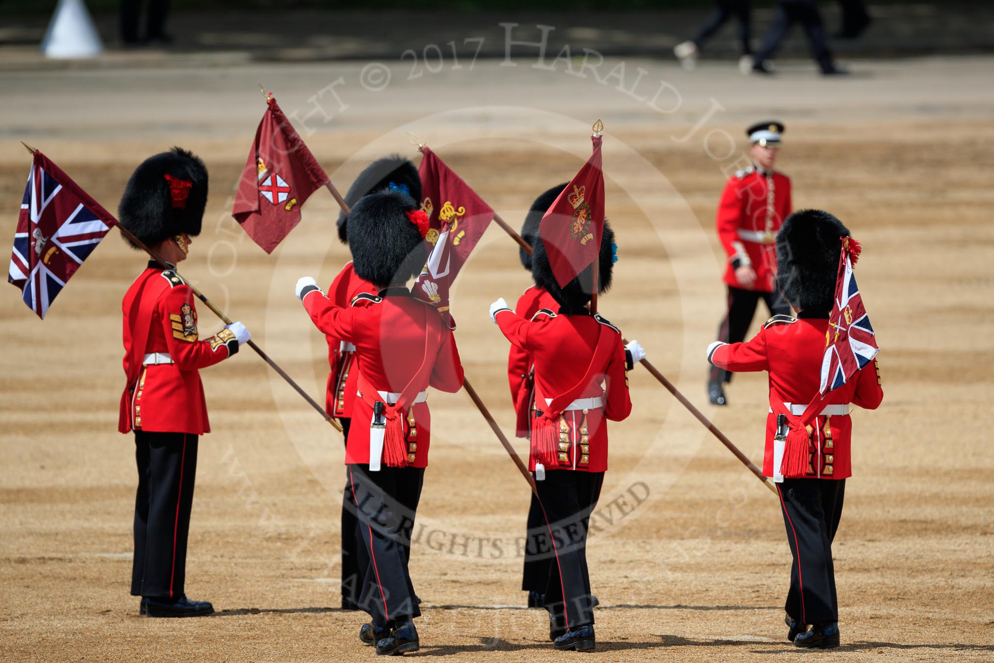 during The Colonel's Review {iptcyear4} (final rehearsal for Trooping the Colour, The Queen's Birthday Parade)  at Horse Guards Parade, Westminster, London, 2 June 2018, 12:18.