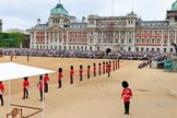 during The Colonel's Review {iptcyear4} (final rehearsal for Trooping the Colour, The Queen's Birthday Parade)  at Horse Guards Parade, Westminster, London, 2 June 2018, 10:38.