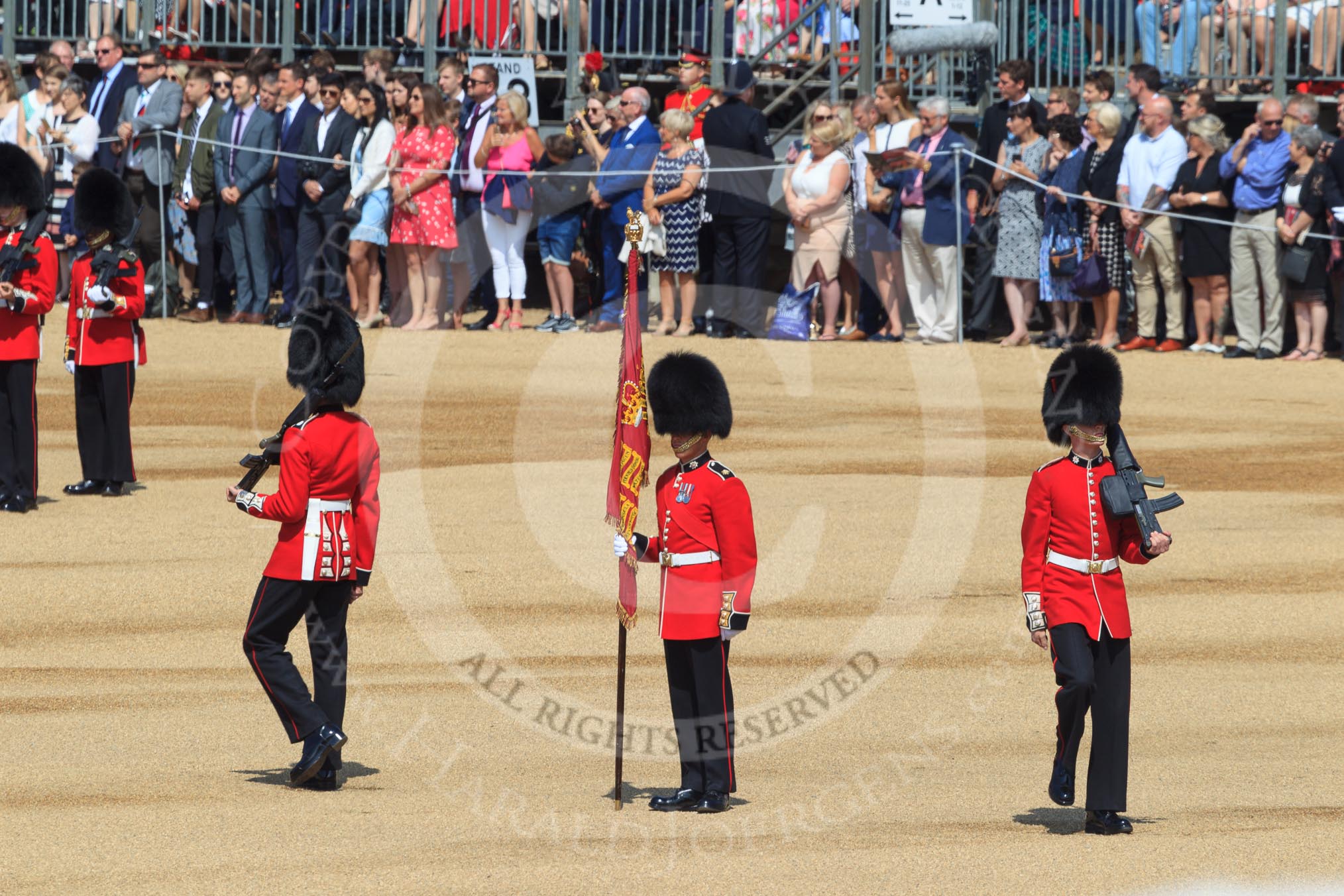 during Trooping the Colour {iptcyear4}, The Queen's Birthday Parade at Horse Guards Parade, Westminster, London, 9 June 2018, 10:42.