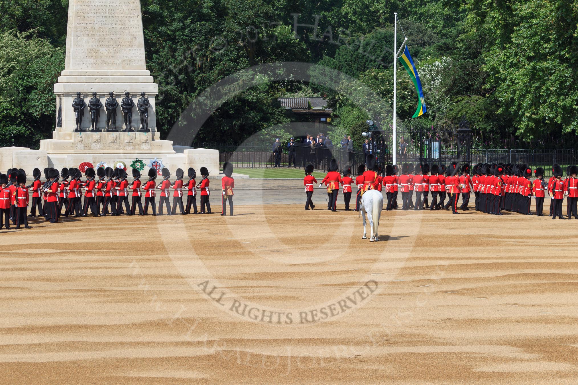 during Trooping the Colour {iptcyear4}, The Queen's Birthday Parade at Horse Guards Parade, Westminster, London, 9 June 2018, 10:44.