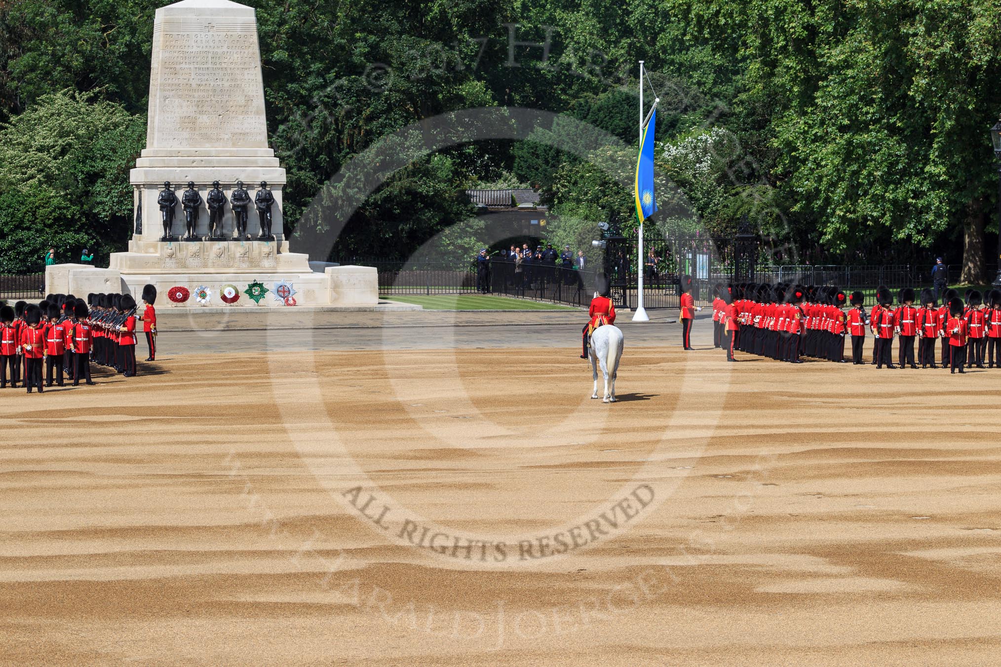 during Trooping the Colour {iptcyear4}, The Queen's Birthday Parade at Horse Guards Parade, Westminster, London, 9 June 2018, 10:44.