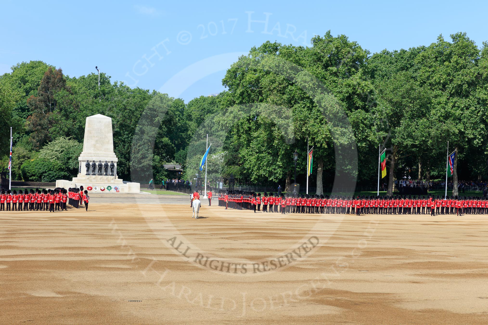 during Trooping the Colour {iptcyear4}, The Queen's Birthday Parade at Horse Guards Parade, Westminster, London, 9 June 2018, 10:45.