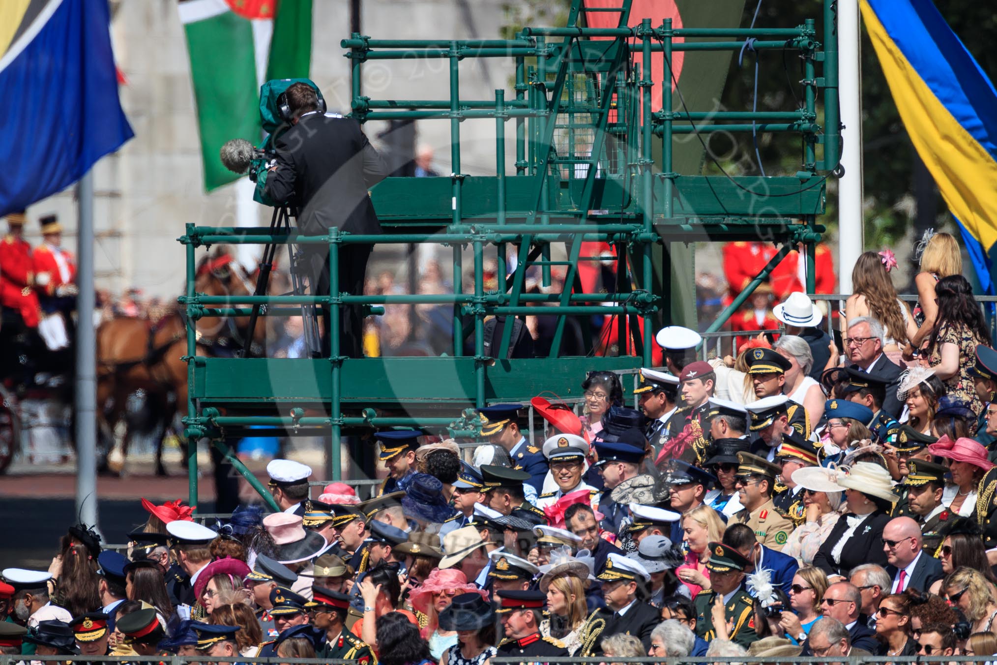 during Trooping the Colour {iptcyear4}, The Queen's Birthday Parade at Horse Guards Parade, Westminster, London, 9 June 2018, 10:48.