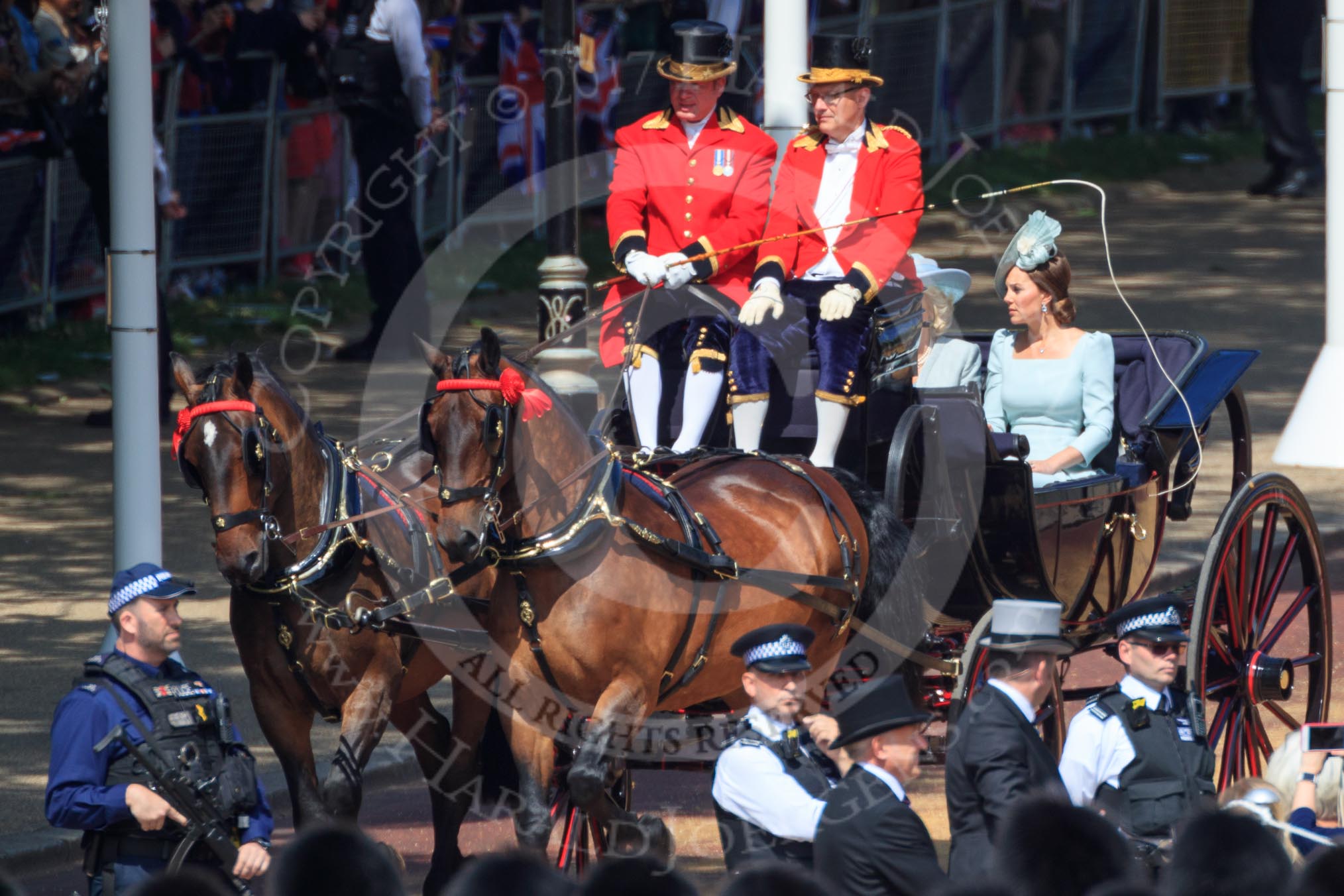 during Trooping the Colour {iptcyear4}, The Queen's Birthday Parade at Horse Guards Parade, Westminster, London, 9 June 2018, 10:48.