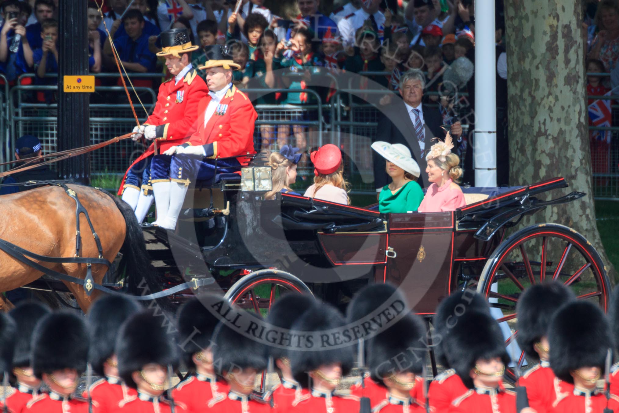 during Trooping the Colour {iptcyear4}, The Queen's Birthday Parade at Horse Guards Parade, Westminster, London, 9 June 2018, 10:49.
