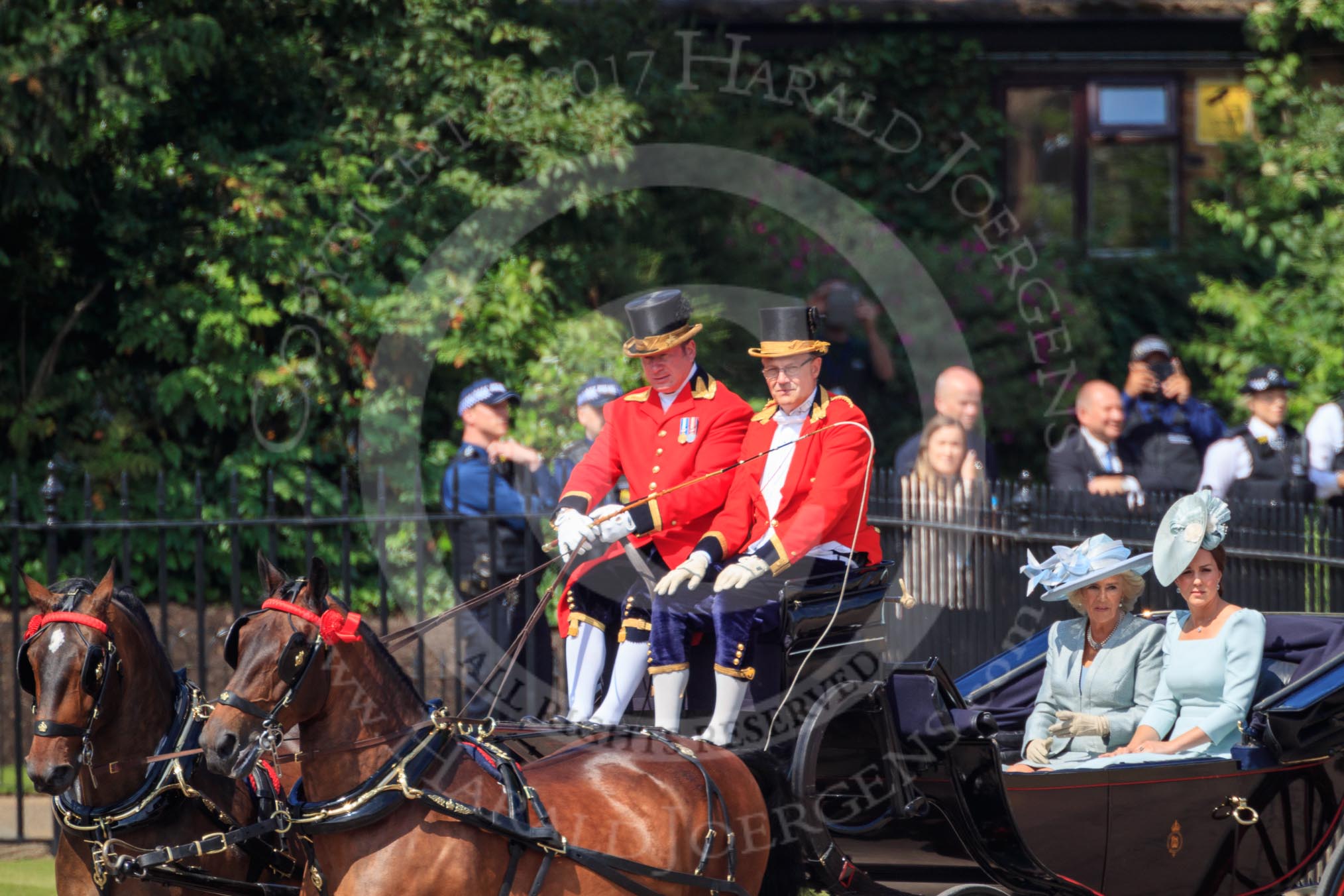 during Trooping the Colour {iptcyear4}, The Queen's Birthday Parade at Horse Guards Parade, Westminster, London, 9 June 2018, 10:49.