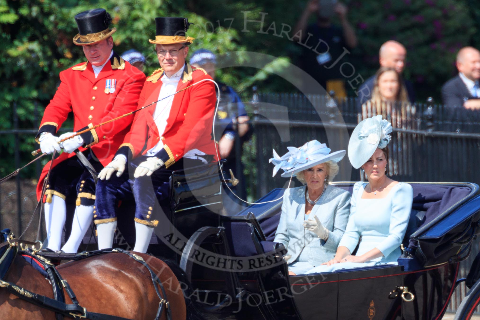 during Trooping the Colour {iptcyear4}, The Queen's Birthday Parade at Horse Guards Parade, Westminster, London, 9 June 2018, 10:49.