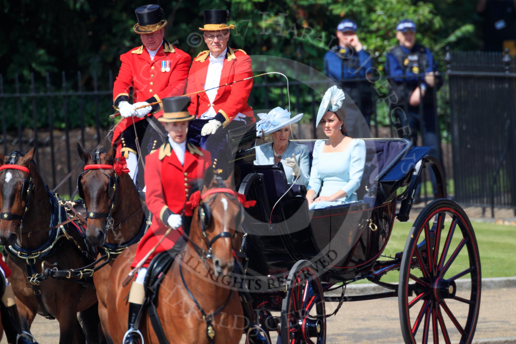 during Trooping the Colour {iptcyear4}, The Queen's Birthday Parade at Horse Guards Parade, Westminster, London, 9 June 2018, 10:49.