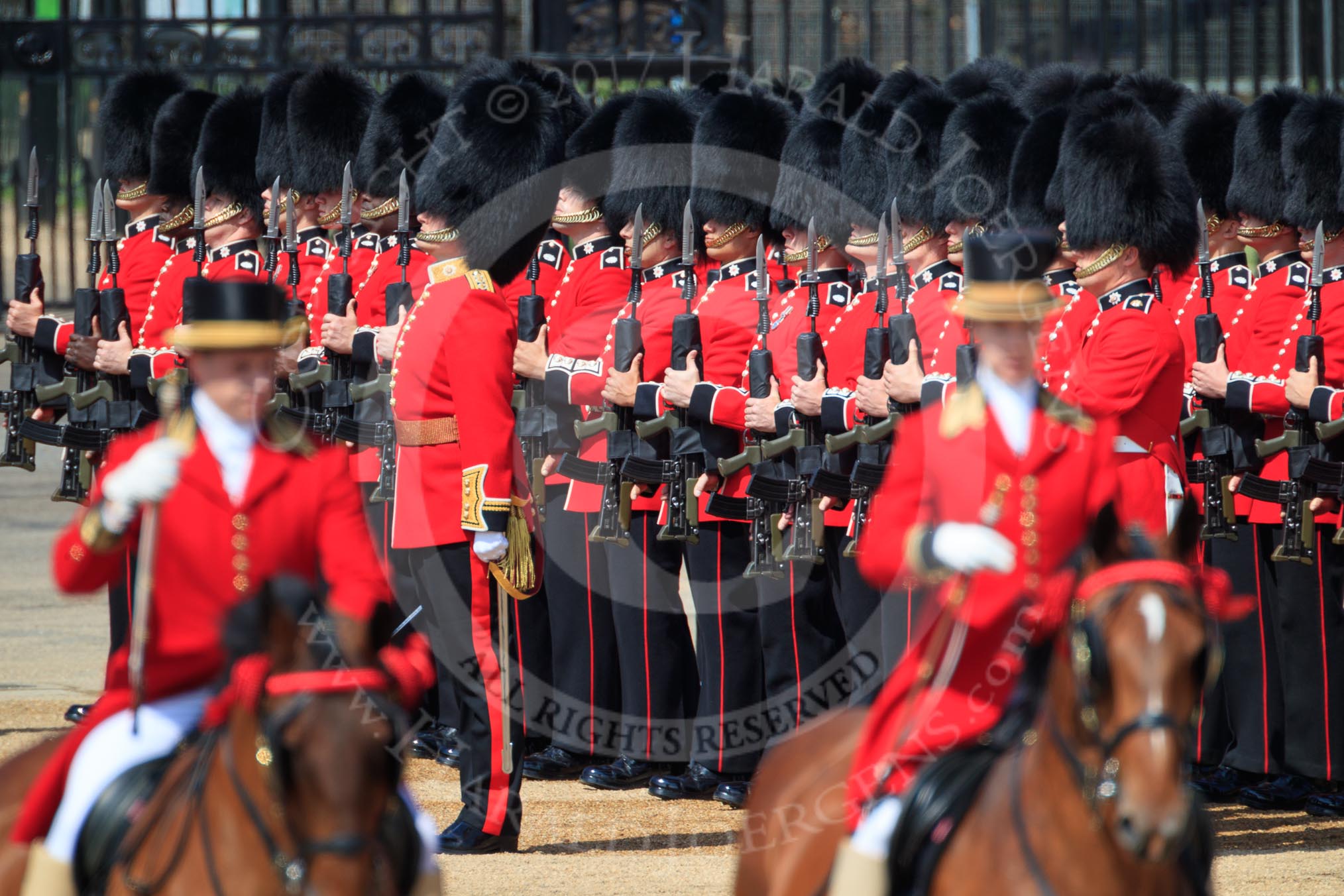 during Trooping the Colour {iptcyear4}, The Queen's Birthday Parade at Horse Guards Parade, Westminster, London, 9 June 2018, 10:49.