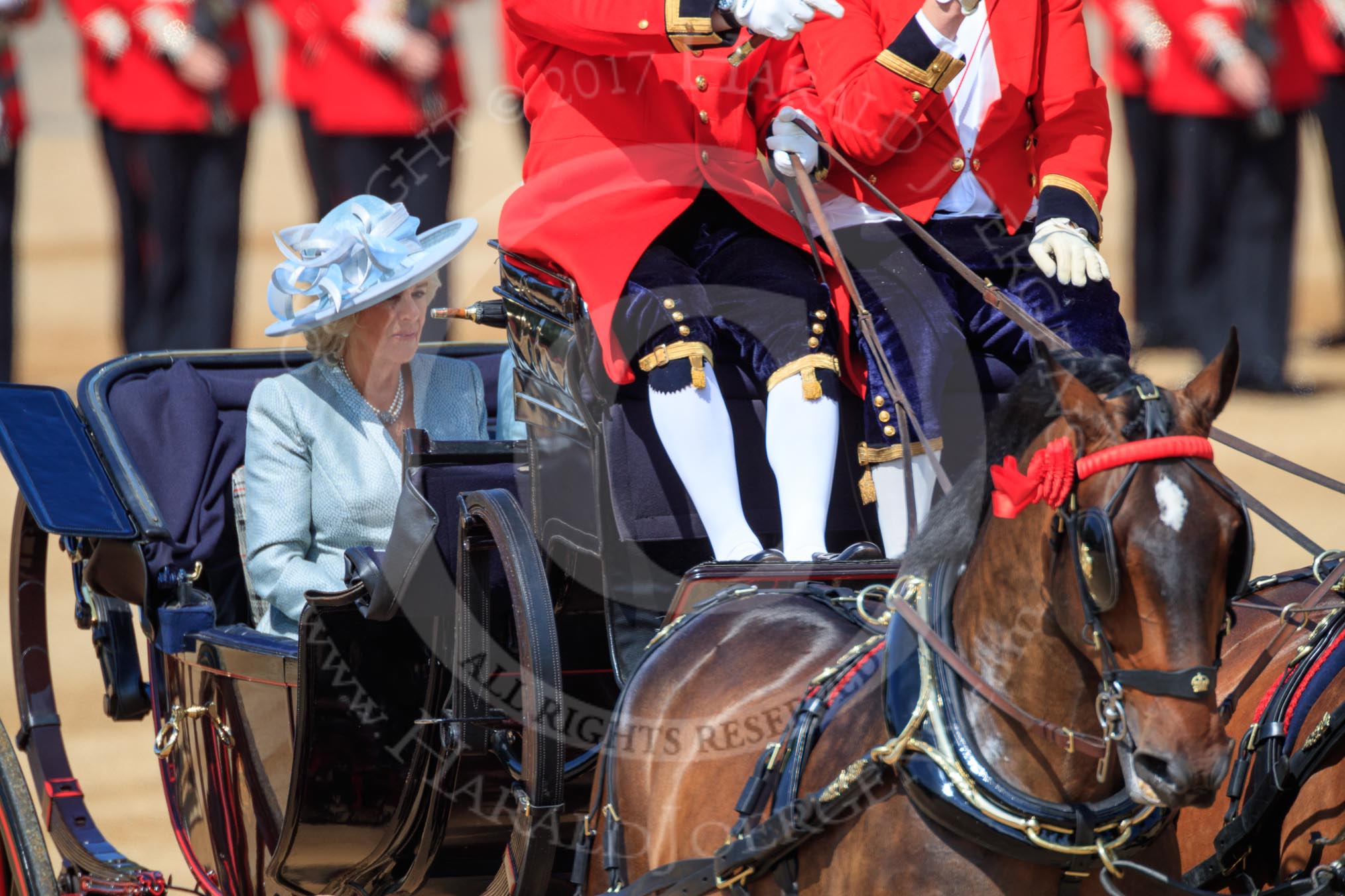 during Trooping the Colour {iptcyear4}, The Queen's Birthday Parade at Horse Guards Parade, Westminster, London, 9 June 2018, 10:49.