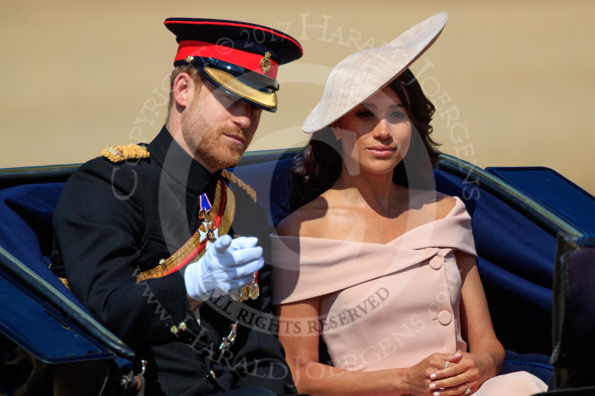 during Trooping the Colour {iptcyear4}, The Queen's Birthday Parade at Horse Guards Parade, Westminster, London, 9 June 2018, 10:50.