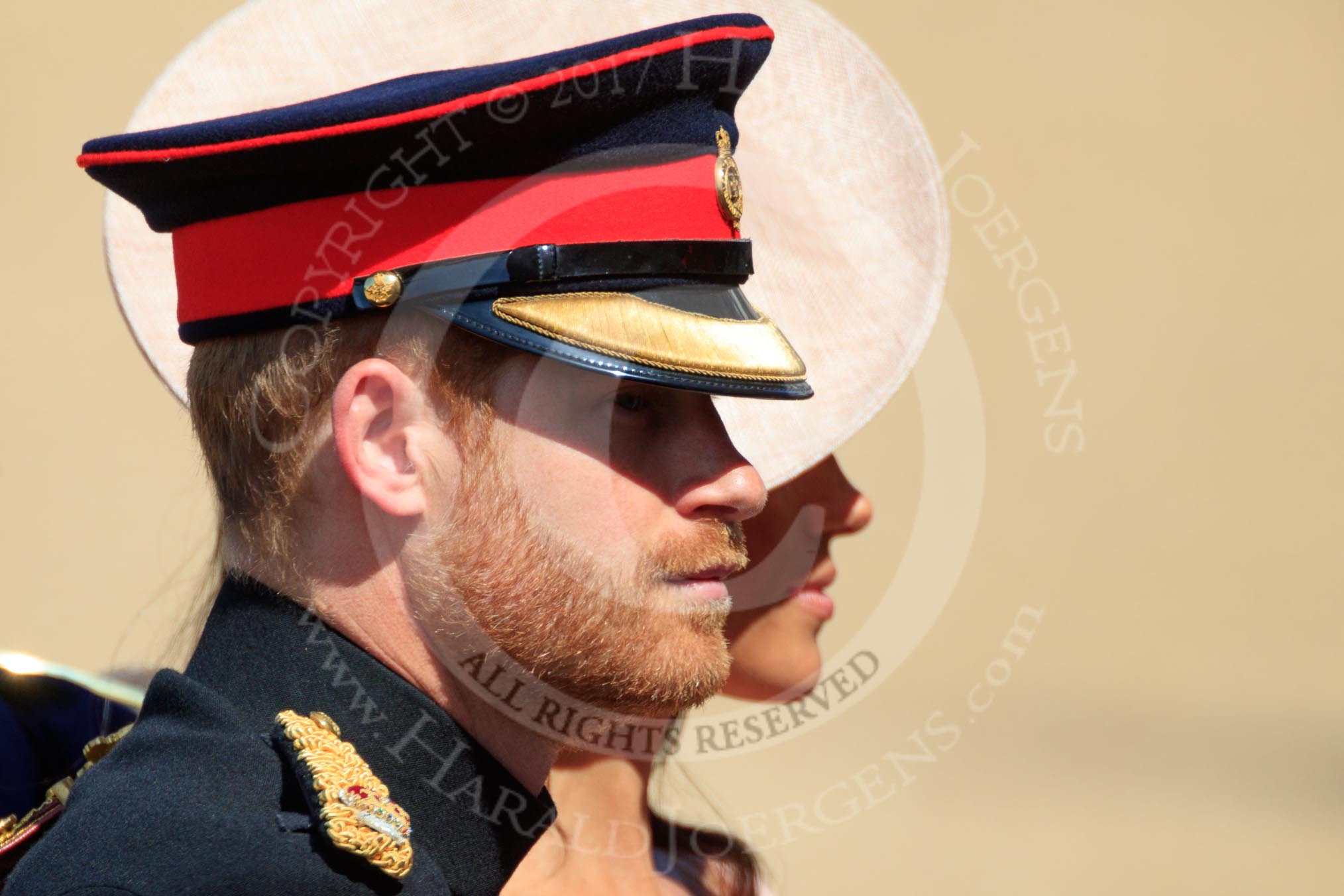 during Trooping the Colour {iptcyear4}, The Queen's Birthday Parade at Horse Guards Parade, Westminster, London, 9 June 2018, 10:50.