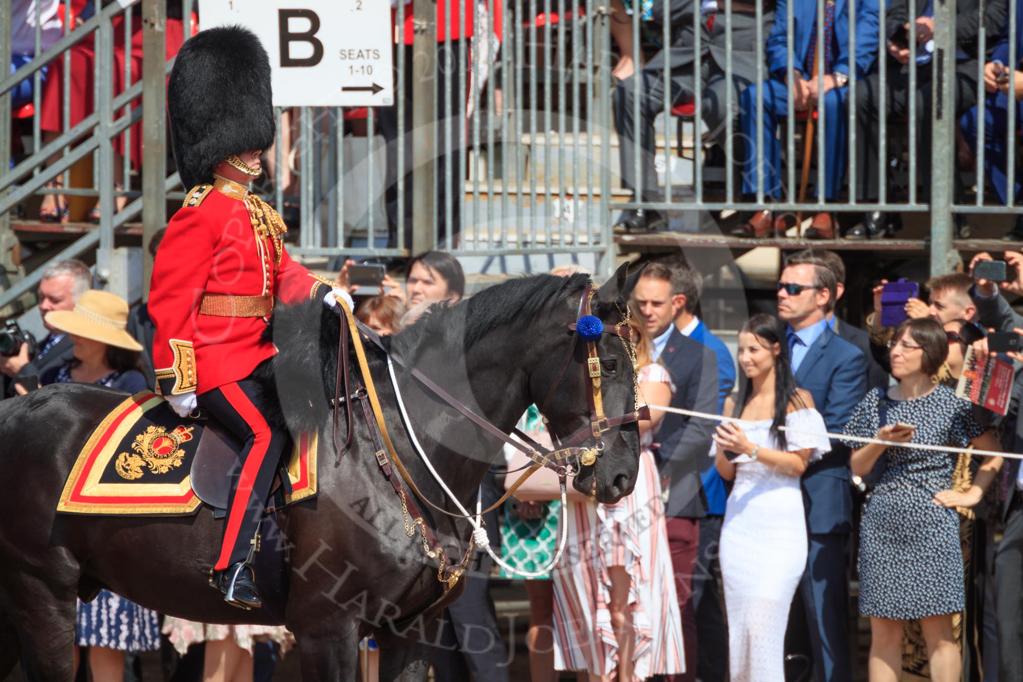 during Trooping the Colour {iptcyear4}, The Queen's Birthday Parade at Horse Guards Parade, Westminster, London, 9 June 2018, 10:55.