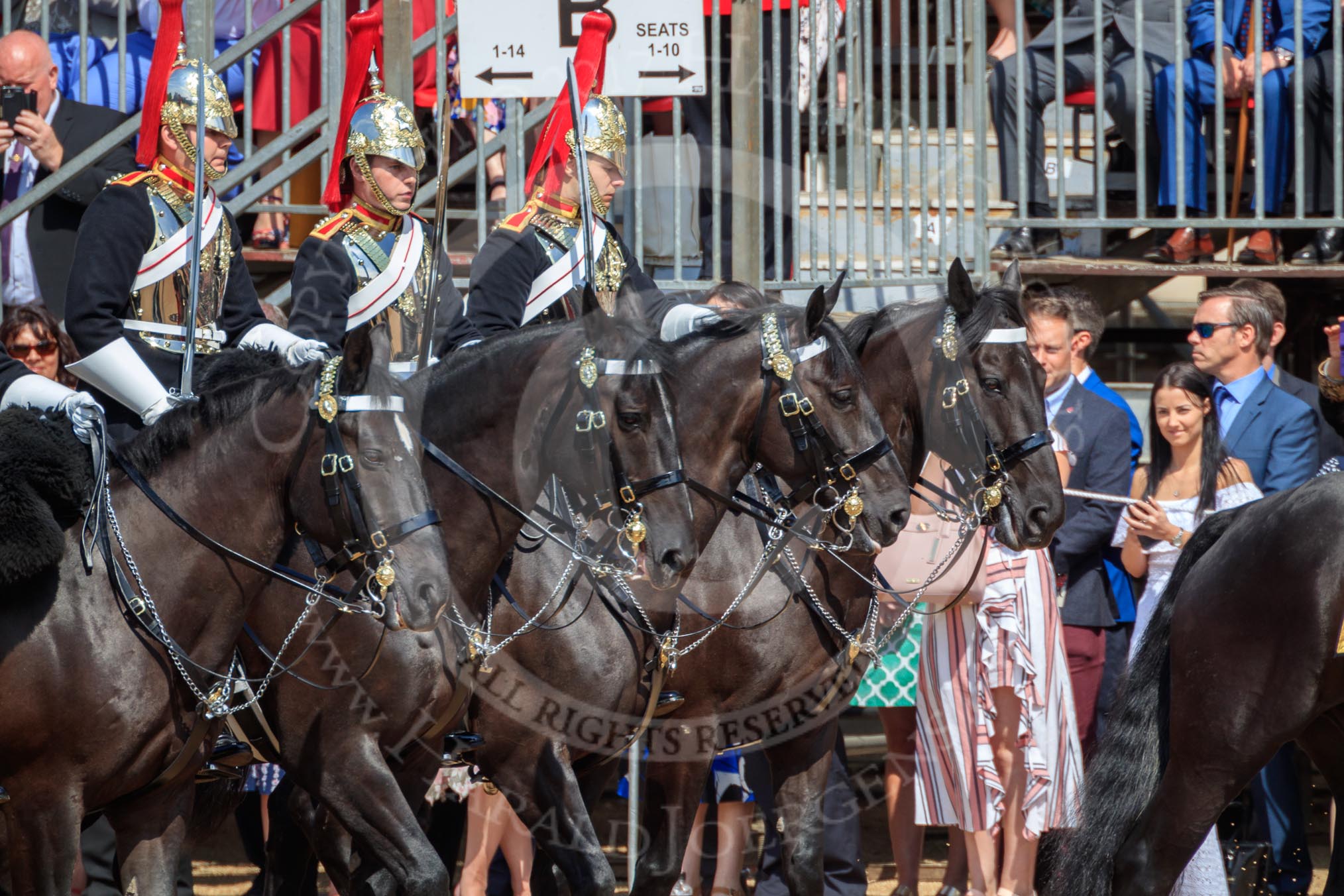 during Trooping the Colour {iptcyear4}, The Queen's Birthday Parade at Horse Guards Parade, Westminster, London, 9 June 2018, 10:55.