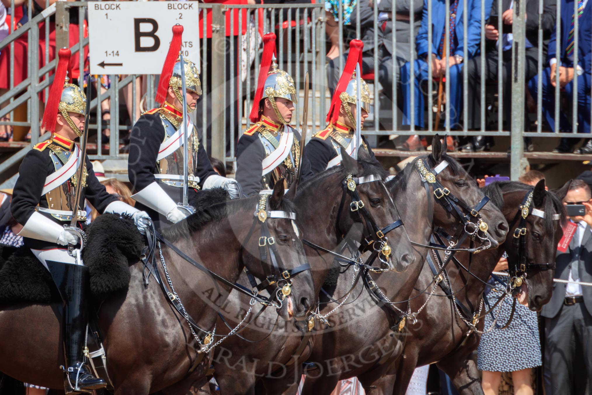 during Trooping the Colour {iptcyear4}, The Queen's Birthday Parade at Horse Guards Parade, Westminster, London, 9 June 2018, 10:55.