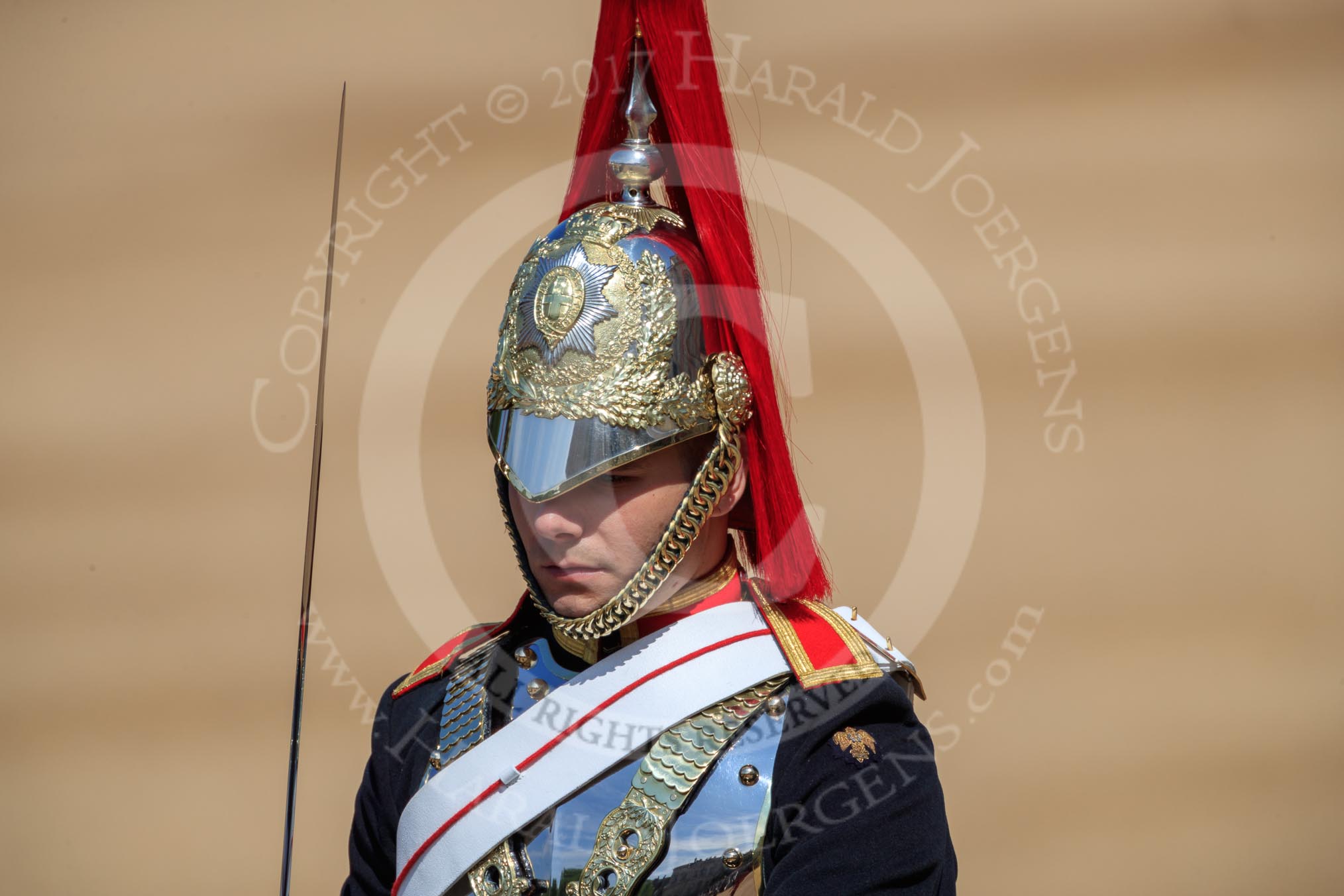 during Trooping the Colour {iptcyear4}, The Queen's Birthday Parade at Horse Guards Parade, Westminster, London, 9 June 2018, 10:56.