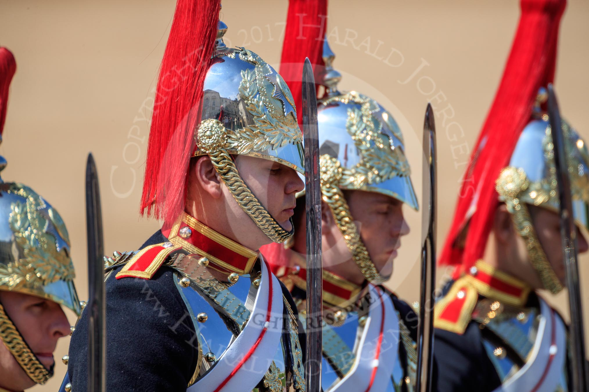 during Trooping the Colour {iptcyear4}, The Queen's Birthday Parade at Horse Guards Parade, Westminster, London, 9 June 2018, 10:57.