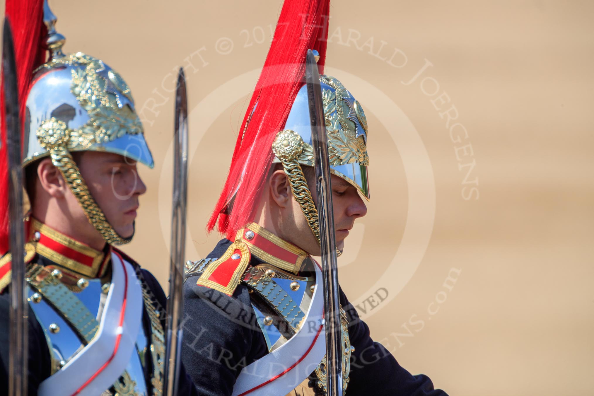 during Trooping the Colour {iptcyear4}, The Queen's Birthday Parade at Horse Guards Parade, Westminster, London, 9 June 2018, 10:57.