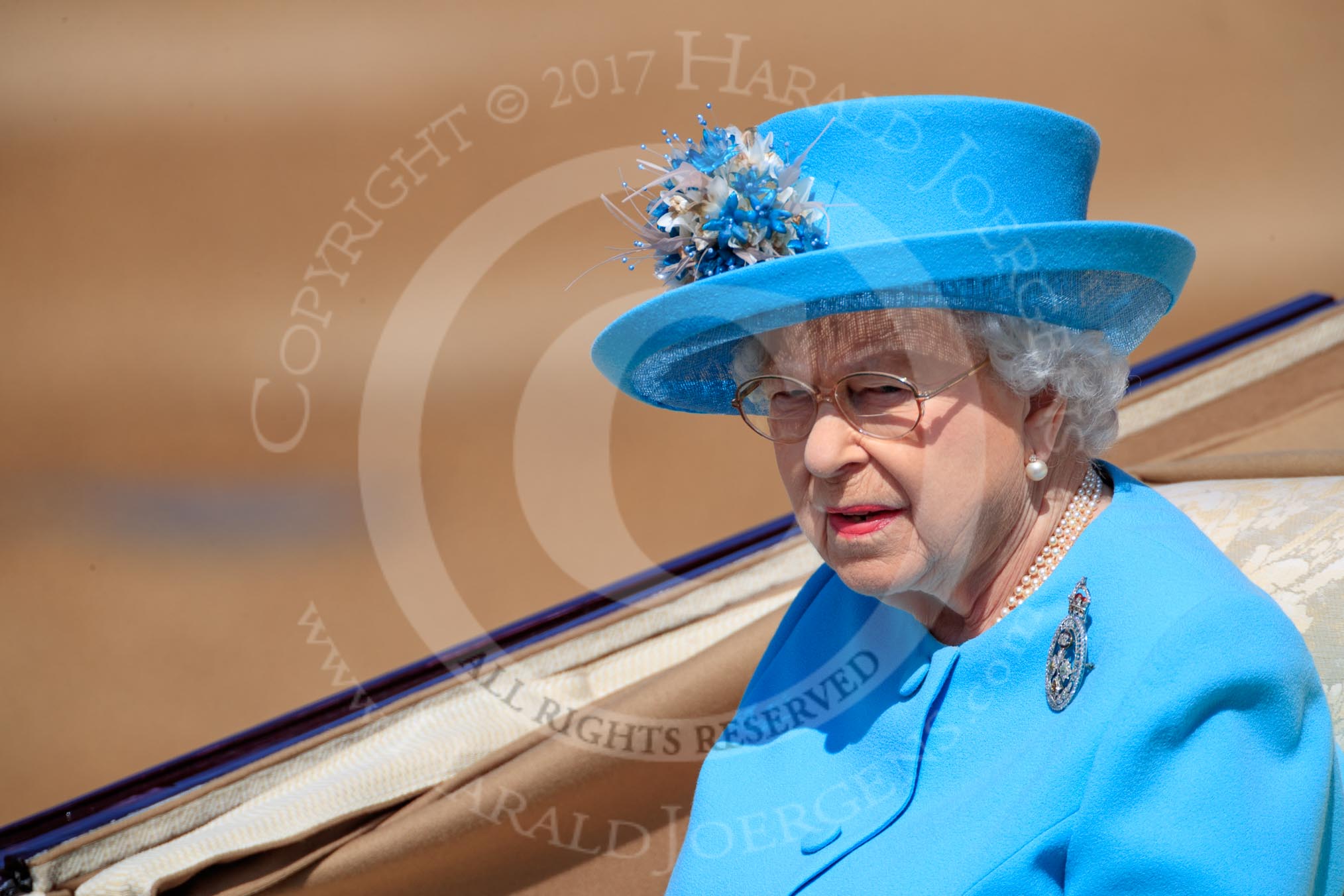 during Trooping the Colour {iptcyear4}, The Queen's Birthday Parade at Horse Guards Parade, Westminster, London, 9 June 2018, 11:00.