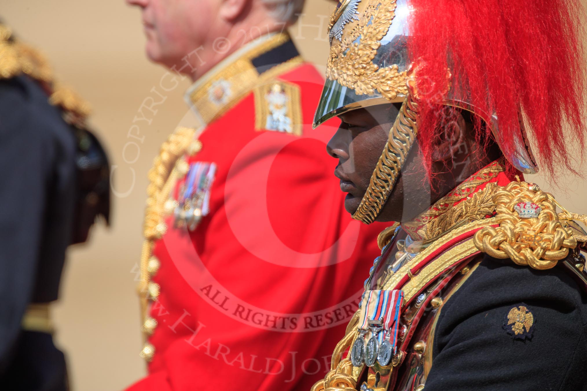 during Trooping the Colour {iptcyear4}, The Queen's Birthday Parade at Horse Guards Parade, Westminster, London, 9 June 2018, 11:00.